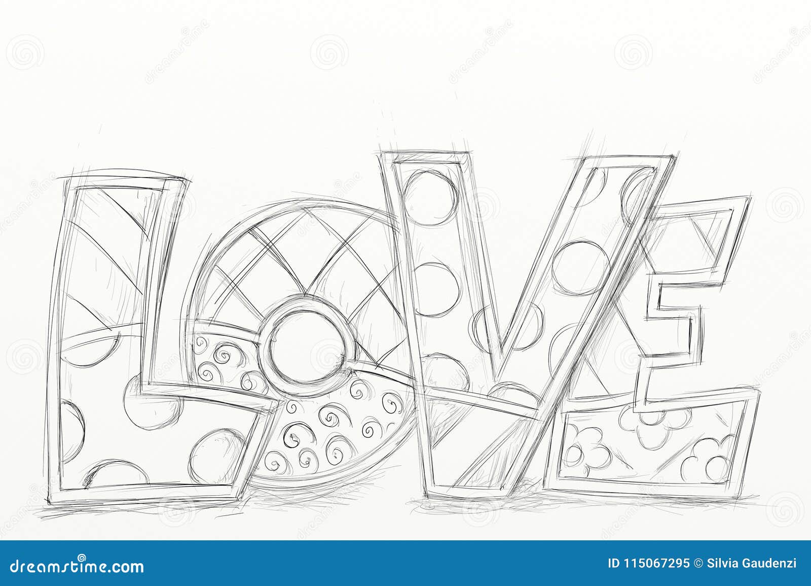 funny writing, love draw by hand to give or color wall use them in your shop nice web button