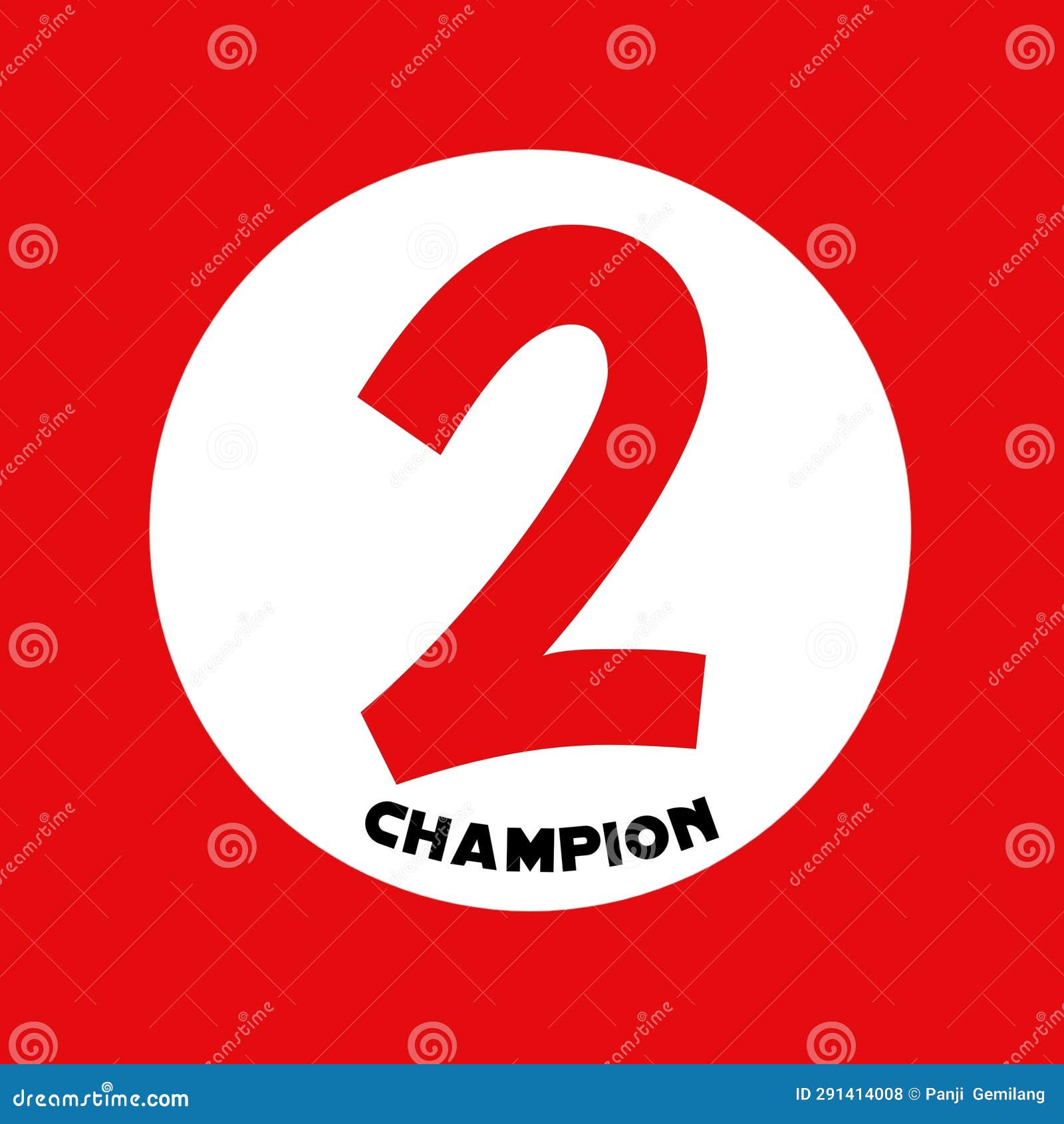 draw the number 2 winners in a round red circle