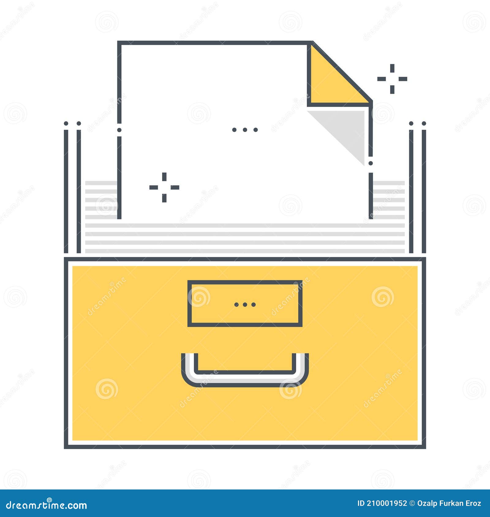 drawer related color line  icon, 