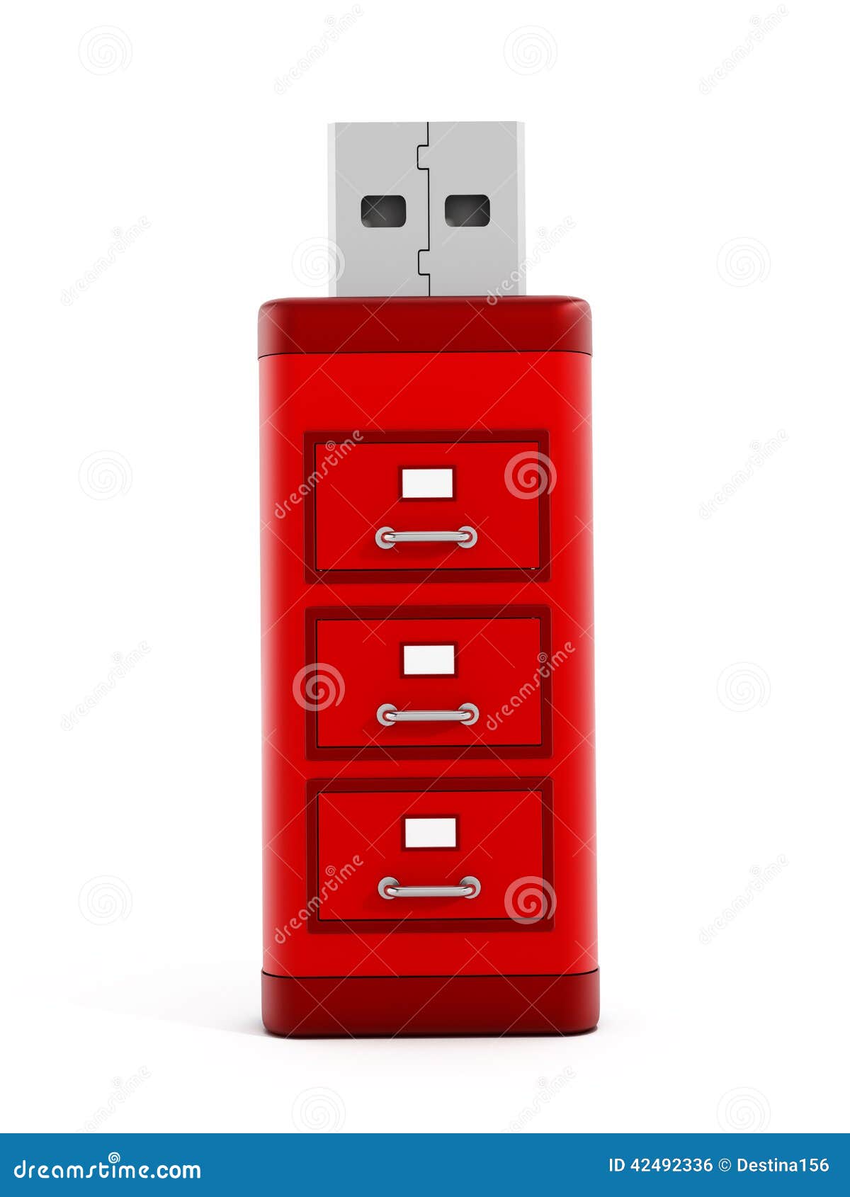 Drawers on Usb Storage Device Stock Illustration Illustration of