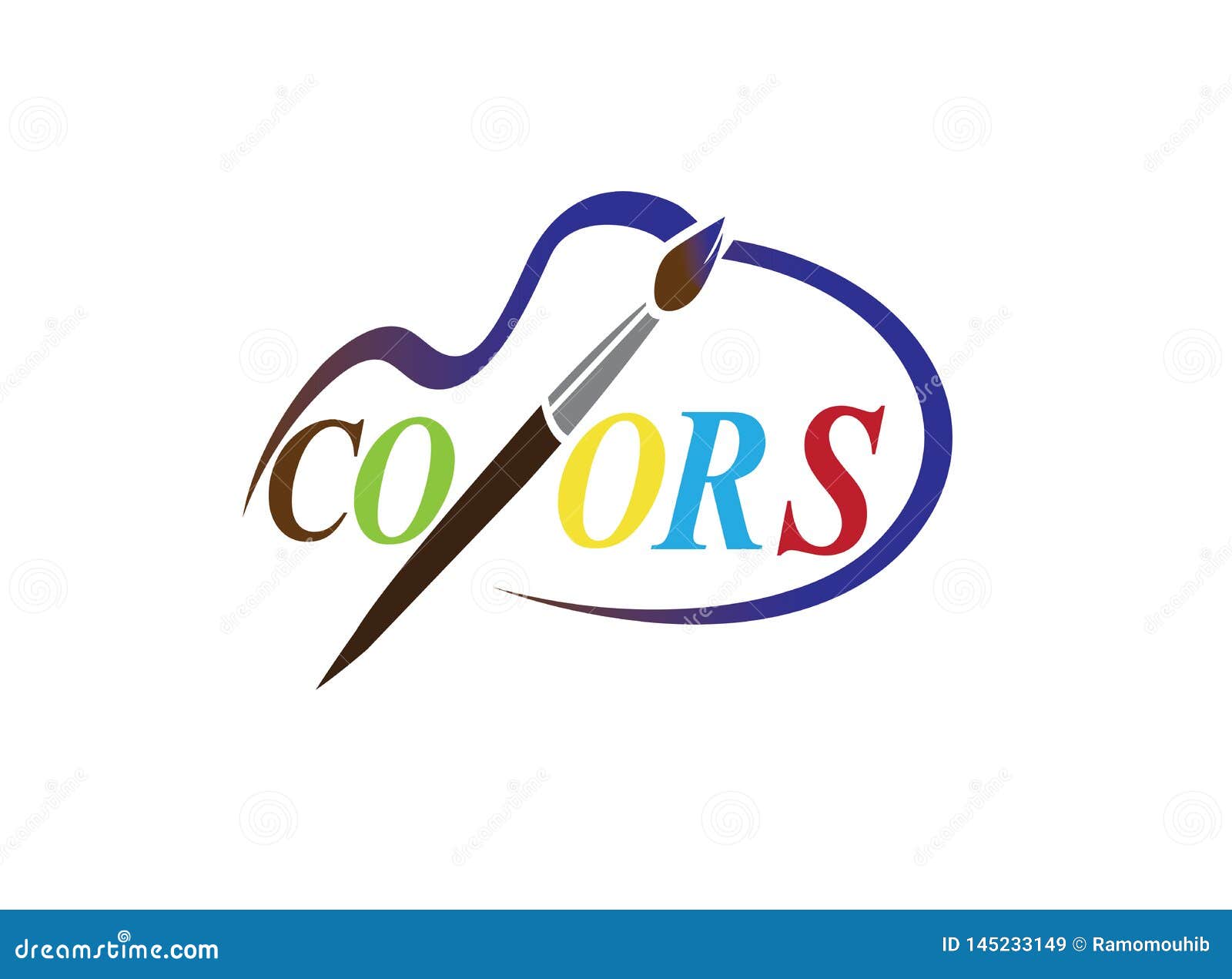 Drawing Alphabet Colors with Hand Brush for Logo Design Illustrator