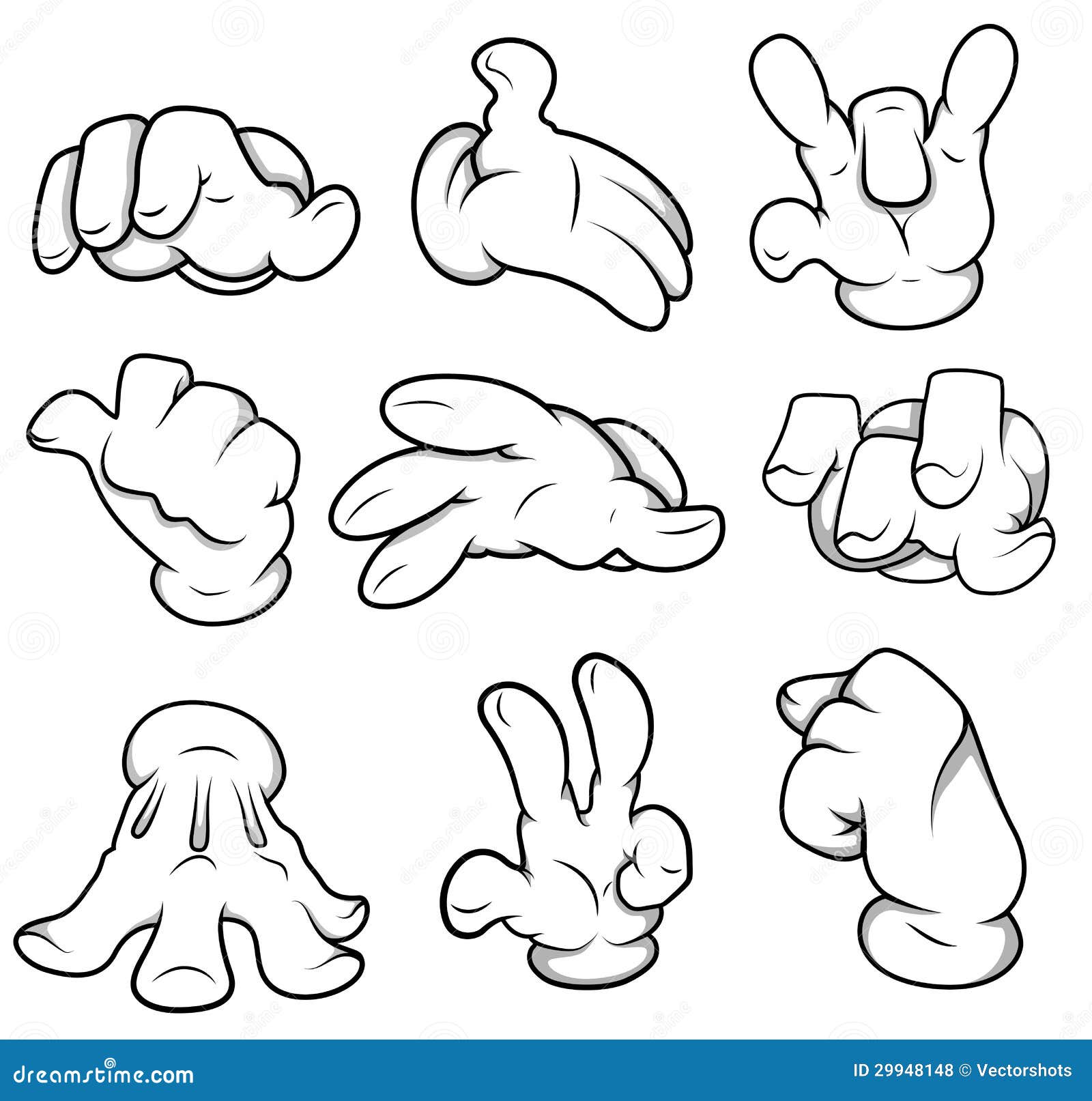 Cartoon Hands Vectors Stock Photo | CartoonDealer.com #29948148