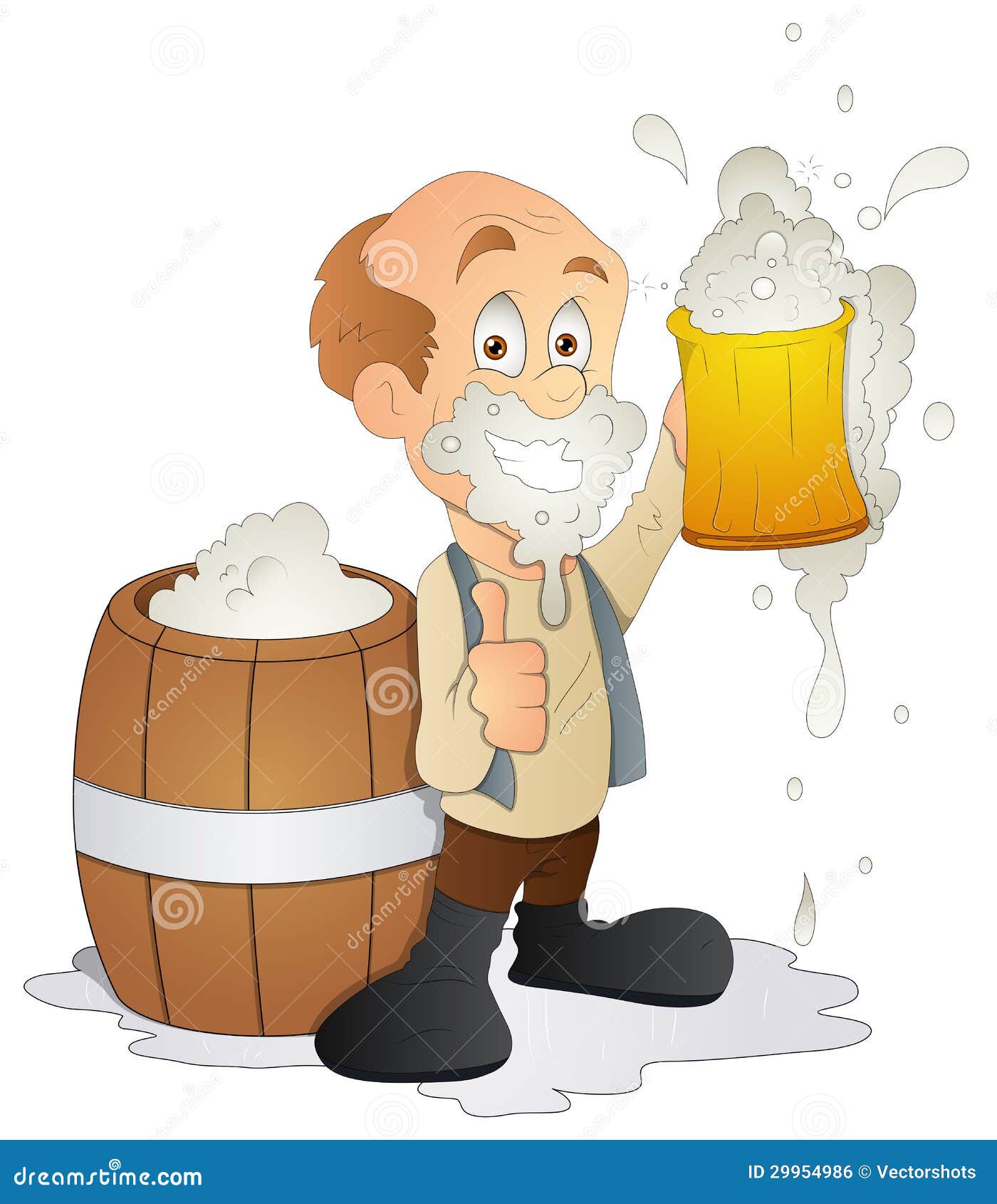 Man Having Beer - Cartoon Character - Vector Illustration Stock Vector -  Illustration of beer, cheers: 29954986