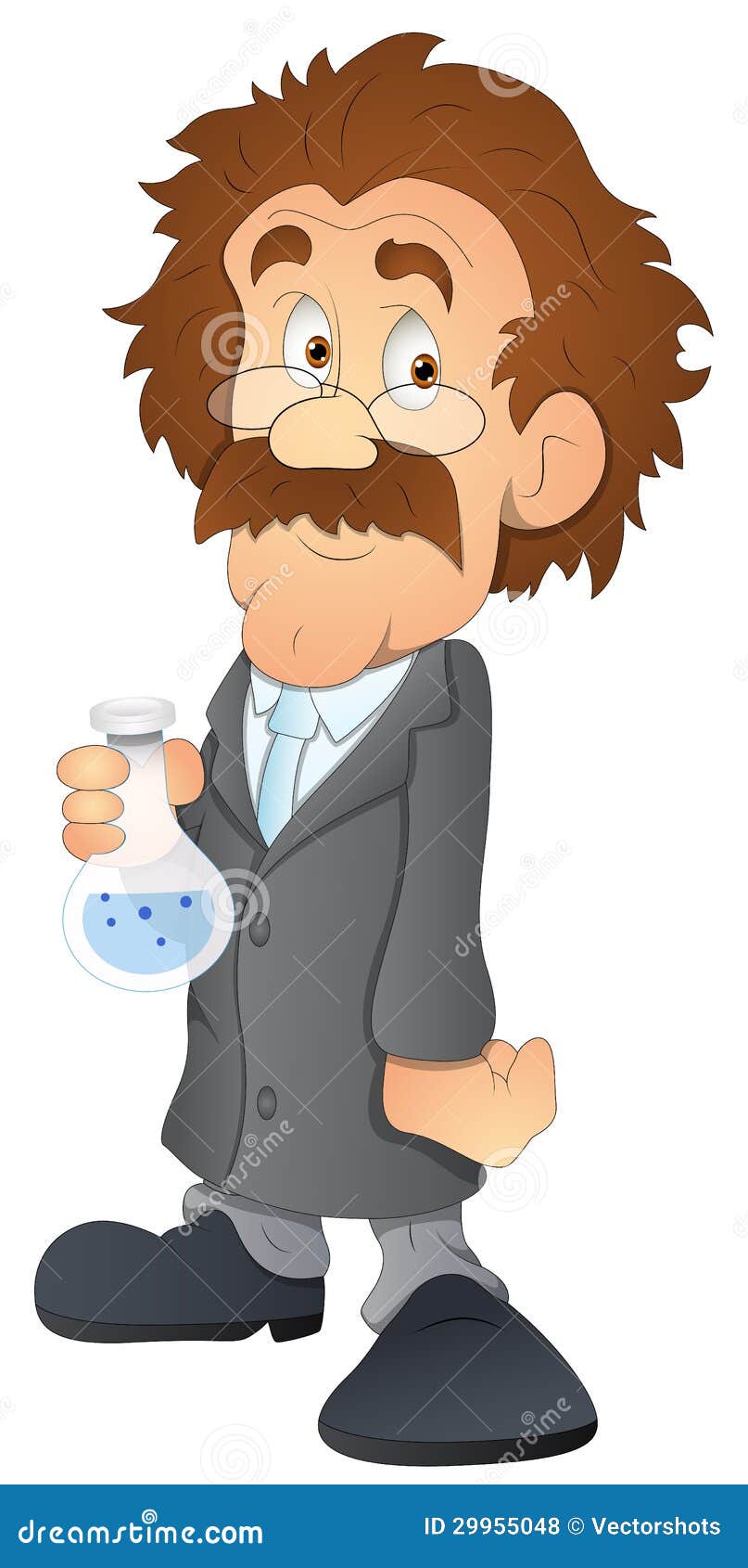 Scientist - Cartoon Character - Vector Illustration Stock Vector