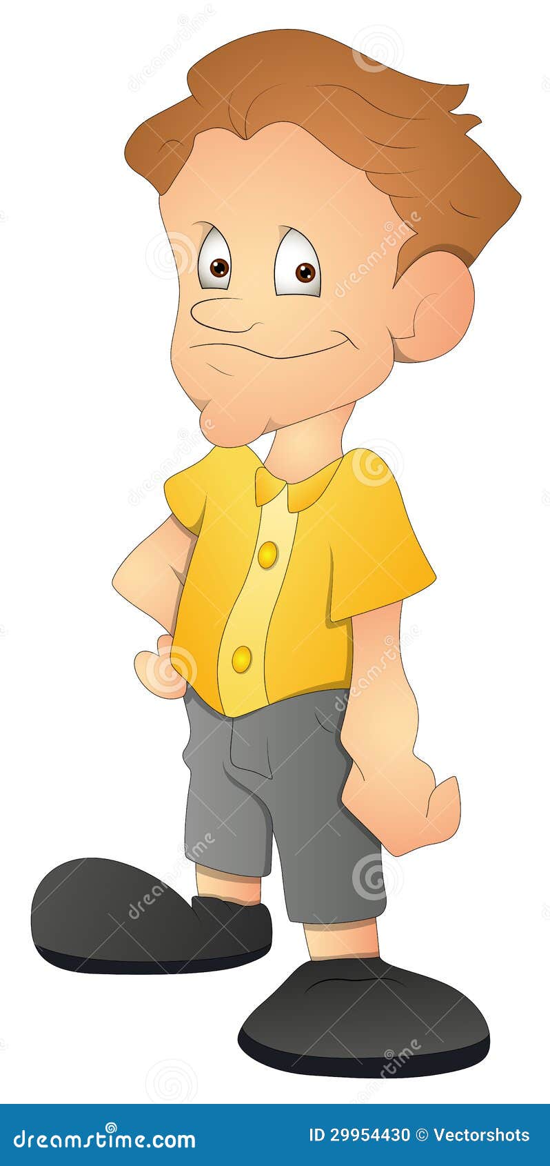 Teen Boy - Cartoon Character- Vector Illustration Stock 