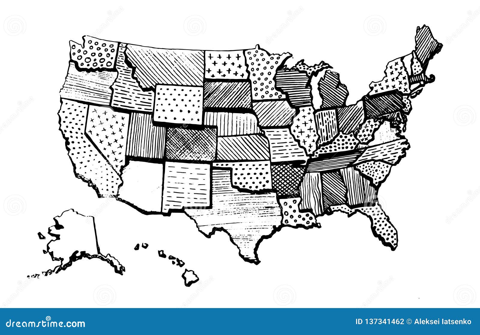 map of the us drawing Drawing Art Map Of United States Of America Funny Stock Vector map of the us drawing