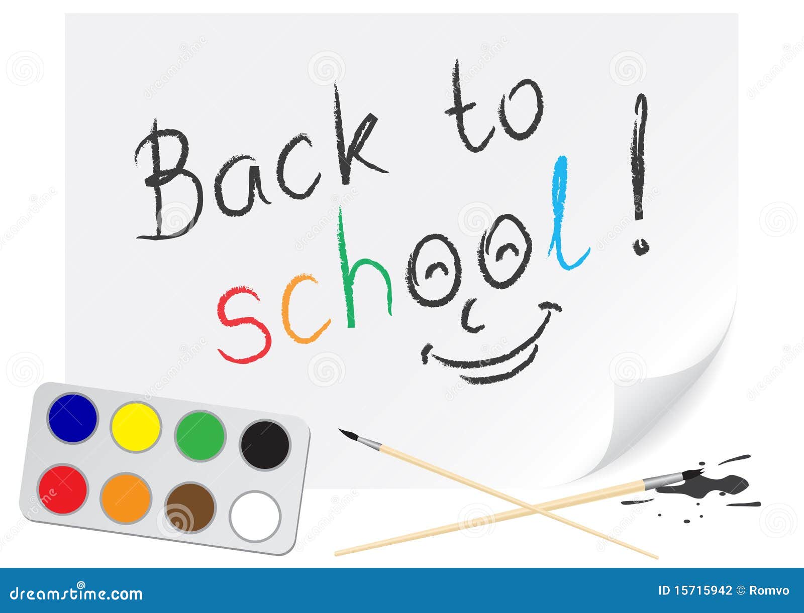 Drawing Back To School Stock Vector Illustration Of Blue