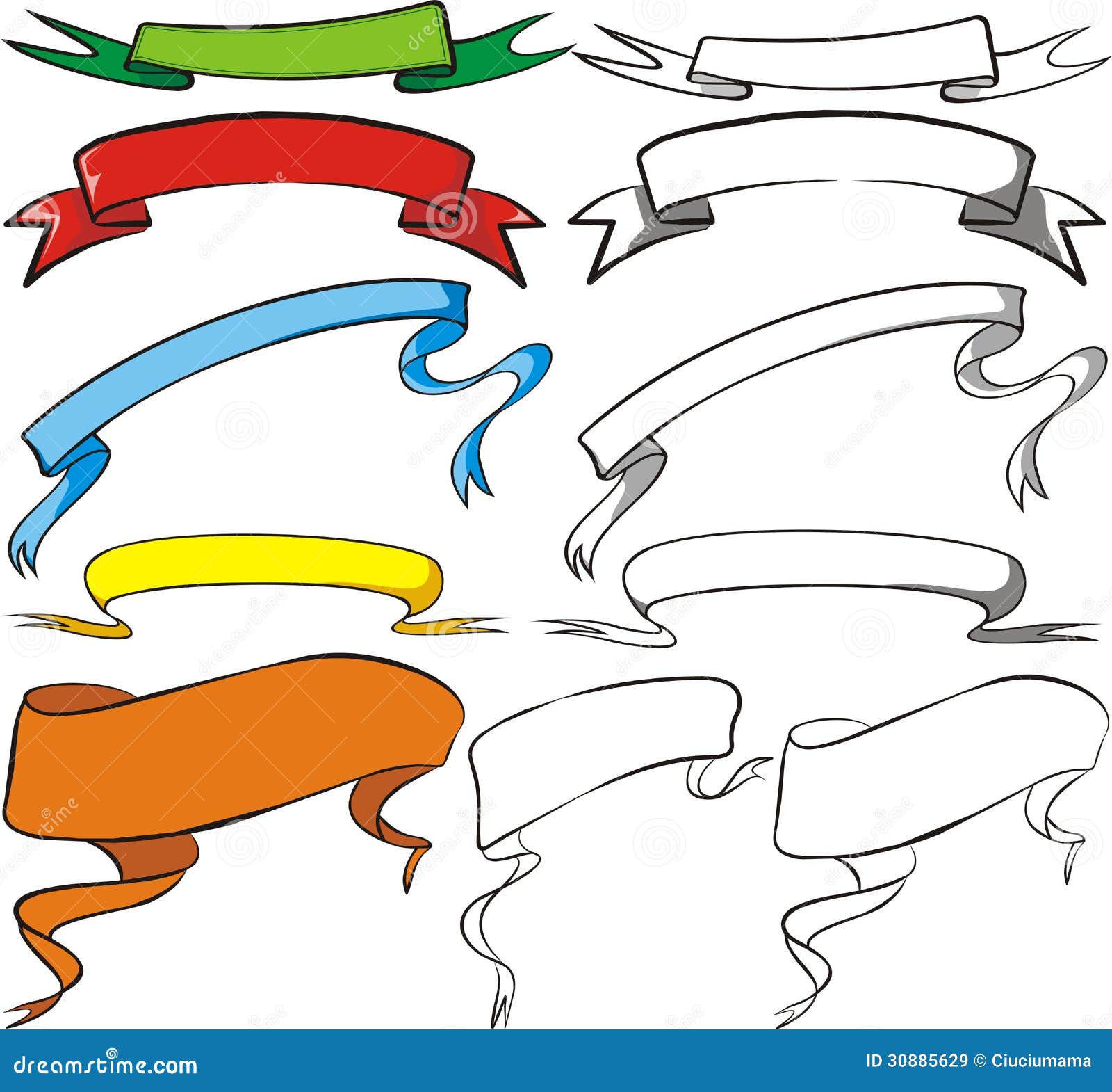 Drawing banners stock vector. Illustration of draw, banners 30885629