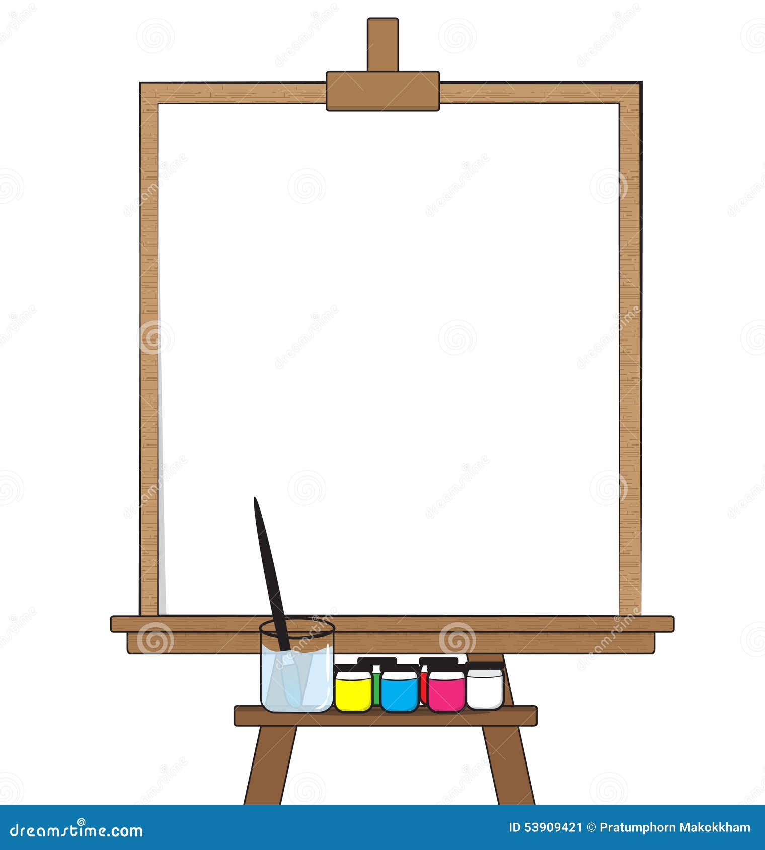 Drawing board stock vector. Illustration of easel, tools - 53909421
