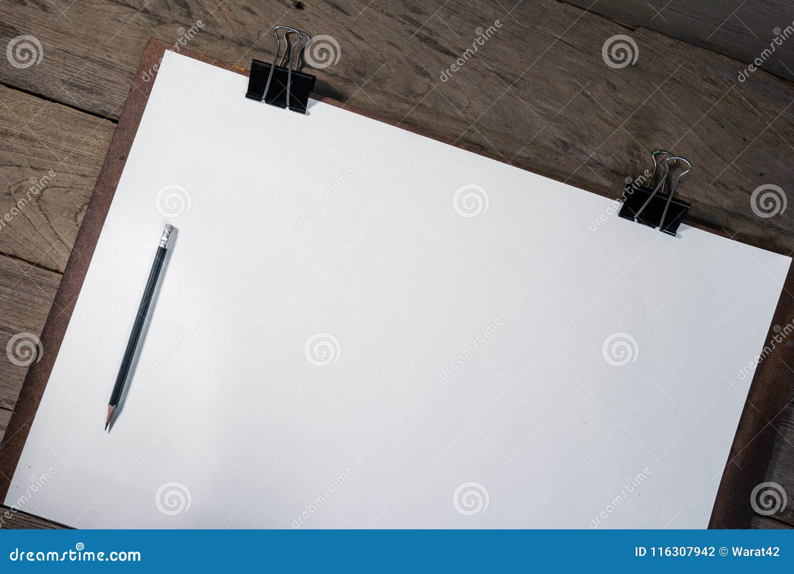 Drawing Board with Paper on Desk Stock Photo Image of view, concept