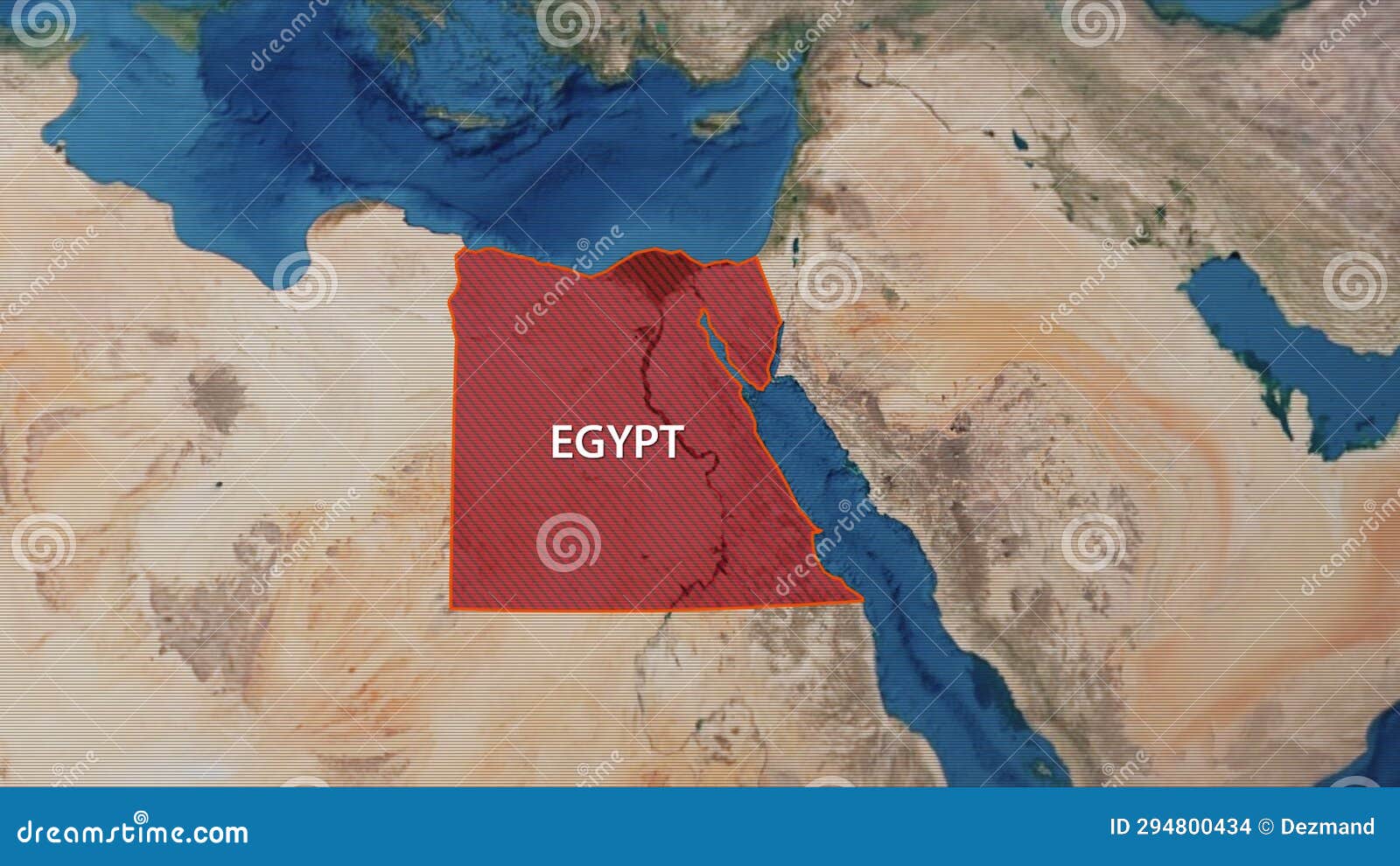 Borders of the Country of Egypt on the Map Stock Footage Video of