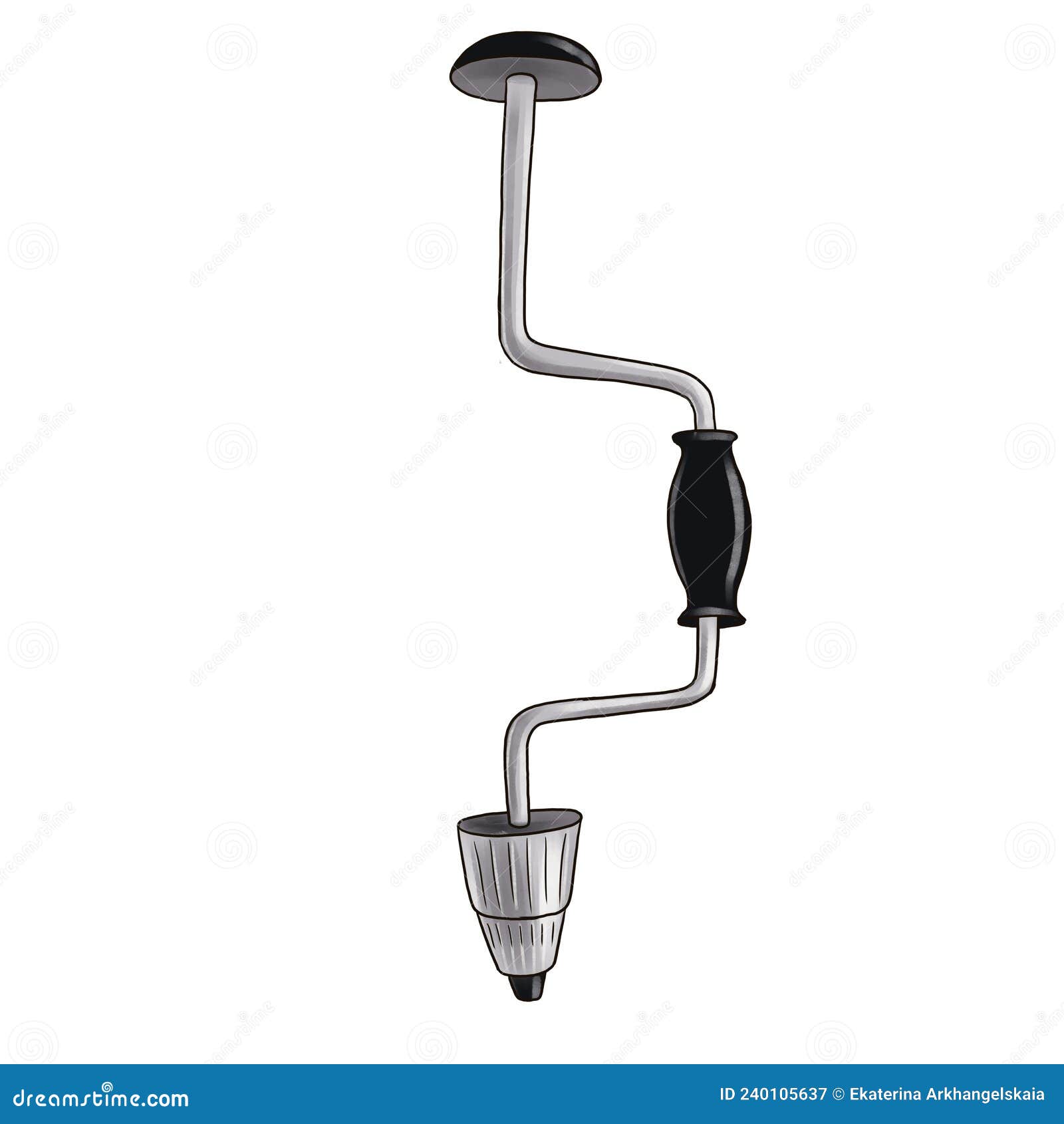Drawing Brace Tool at White Background Stock Illustration