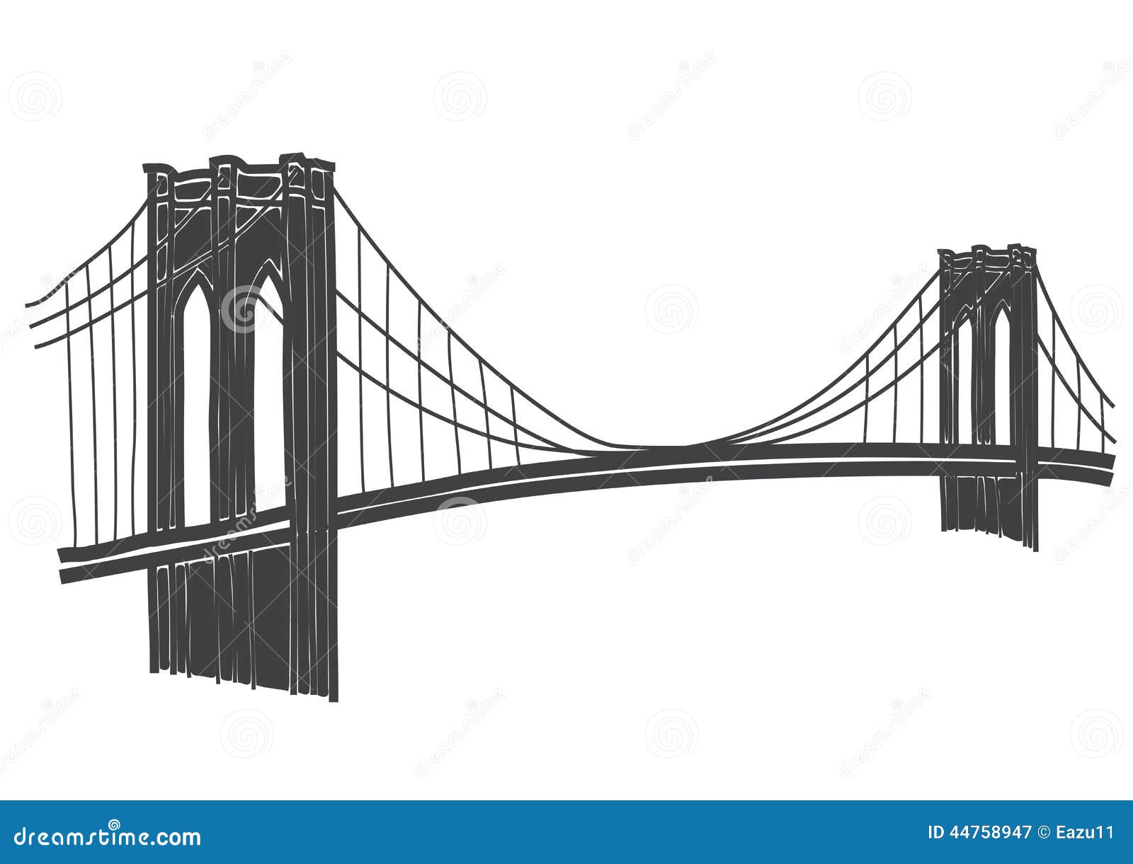 Brooklyn Bridge Silhouette Logo Design Vector Illustration ...