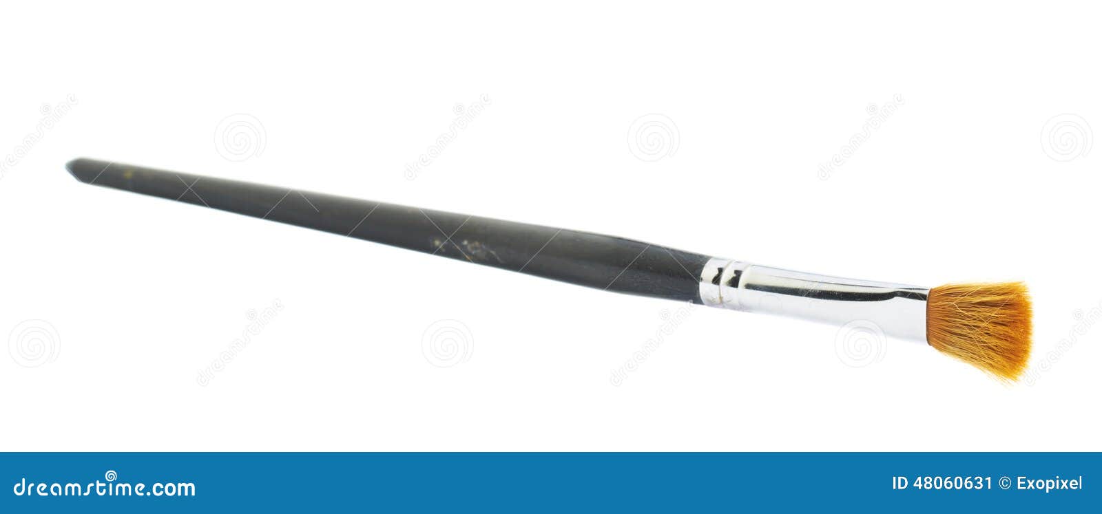 Drawing brush isolated stock image. Image of artist, metal 48060631