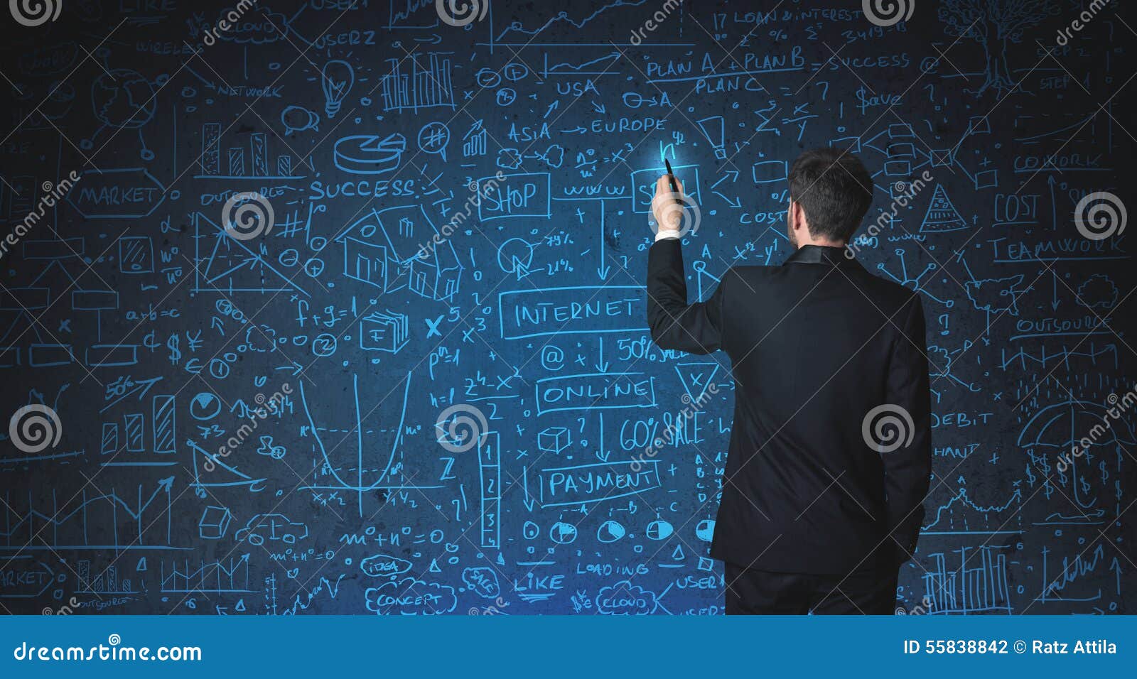 378 Drawing Businessman Economy Project Background Stock Photos ...