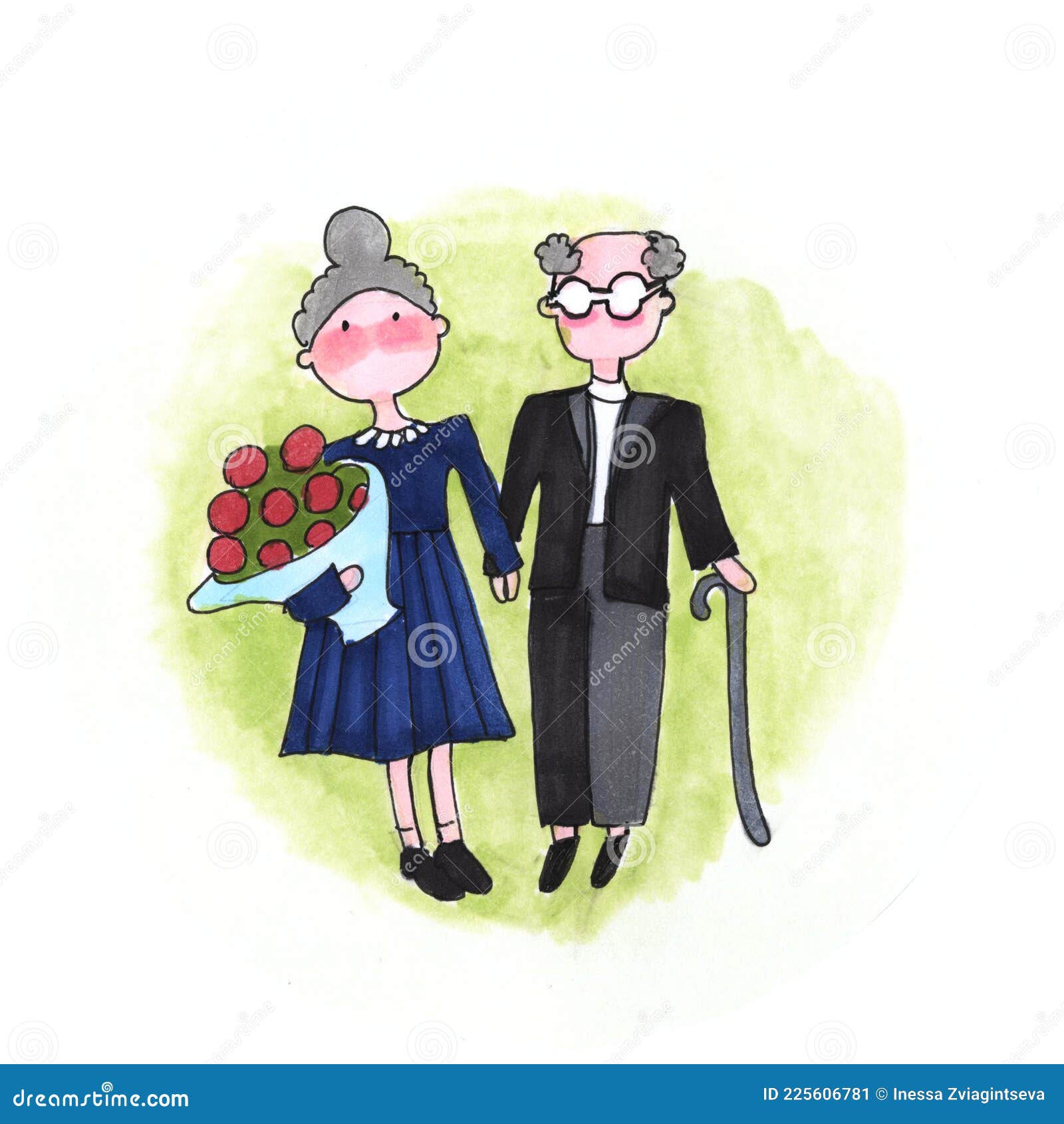 Grandfather Grandmother Staying Together Grandparents Day Stock Vector  (Royalty Free) 2329949477 | Shutterstock