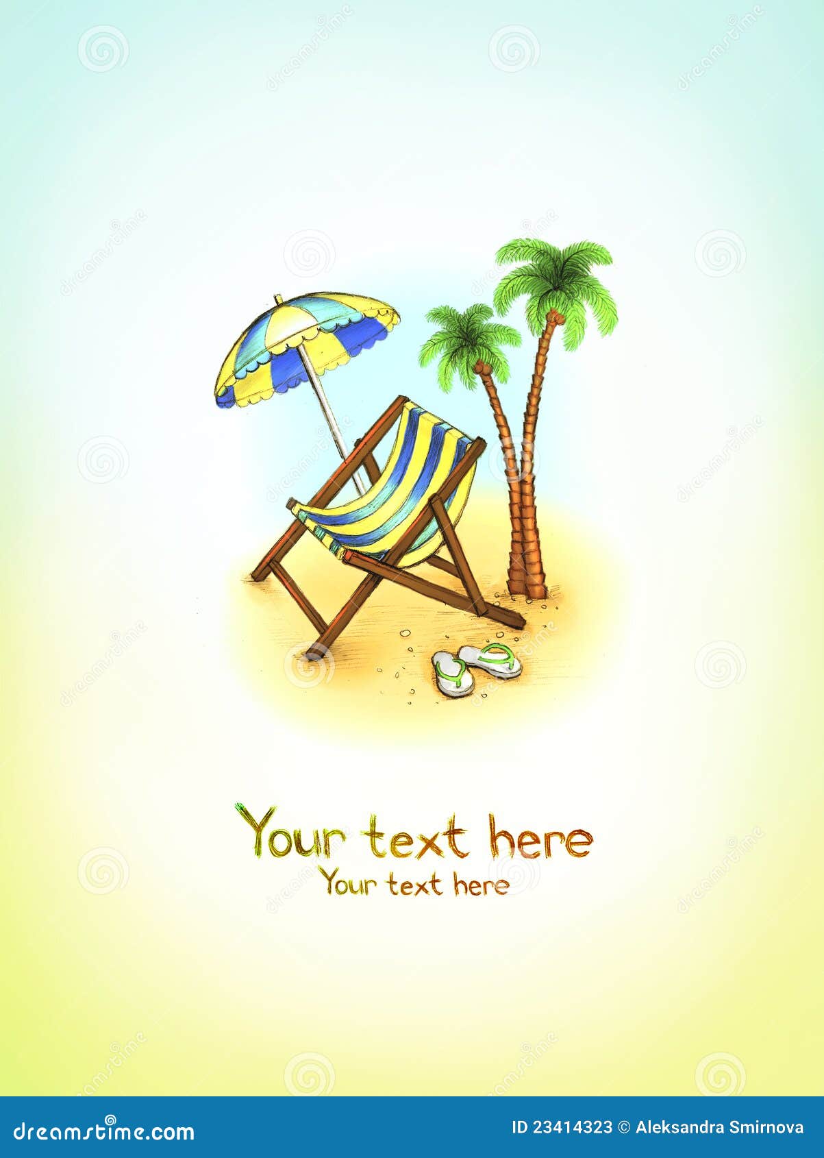 Drawing of chaise lounge stock illustration. Illustration of beach