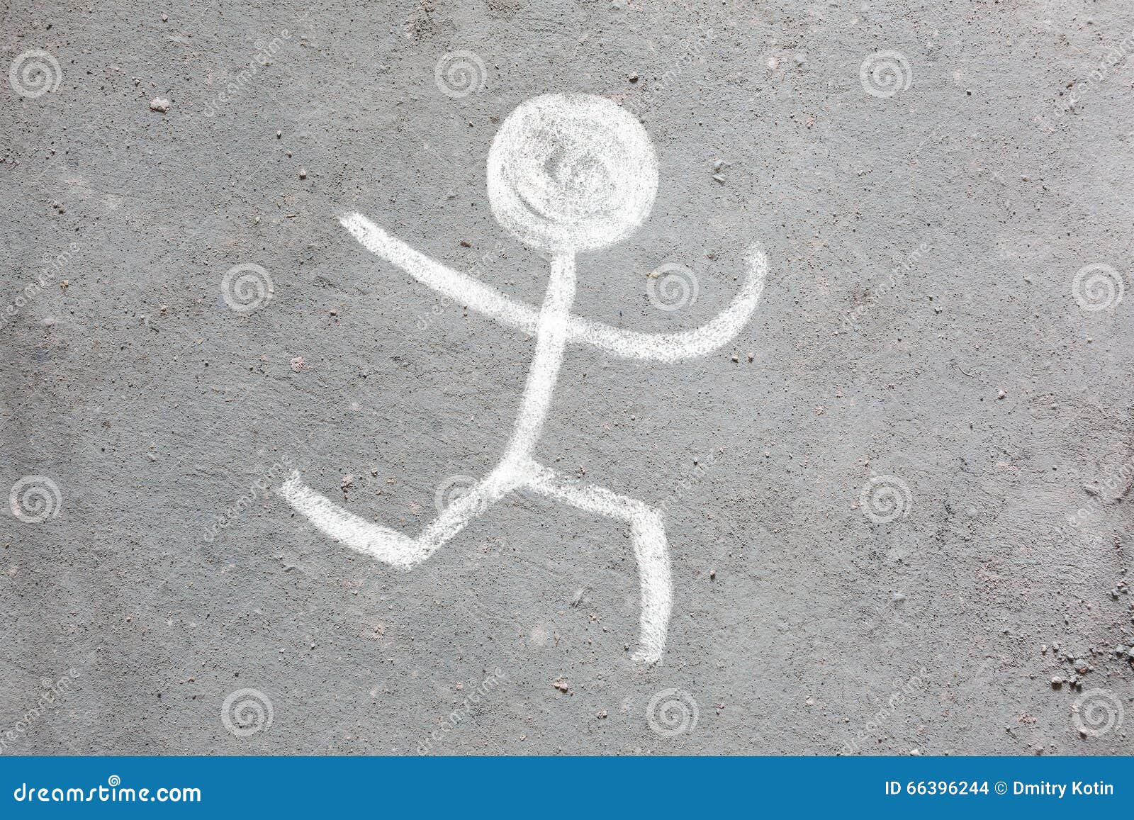 Drawing chalk man stock photo. Image of human, road, chalk 66396244
