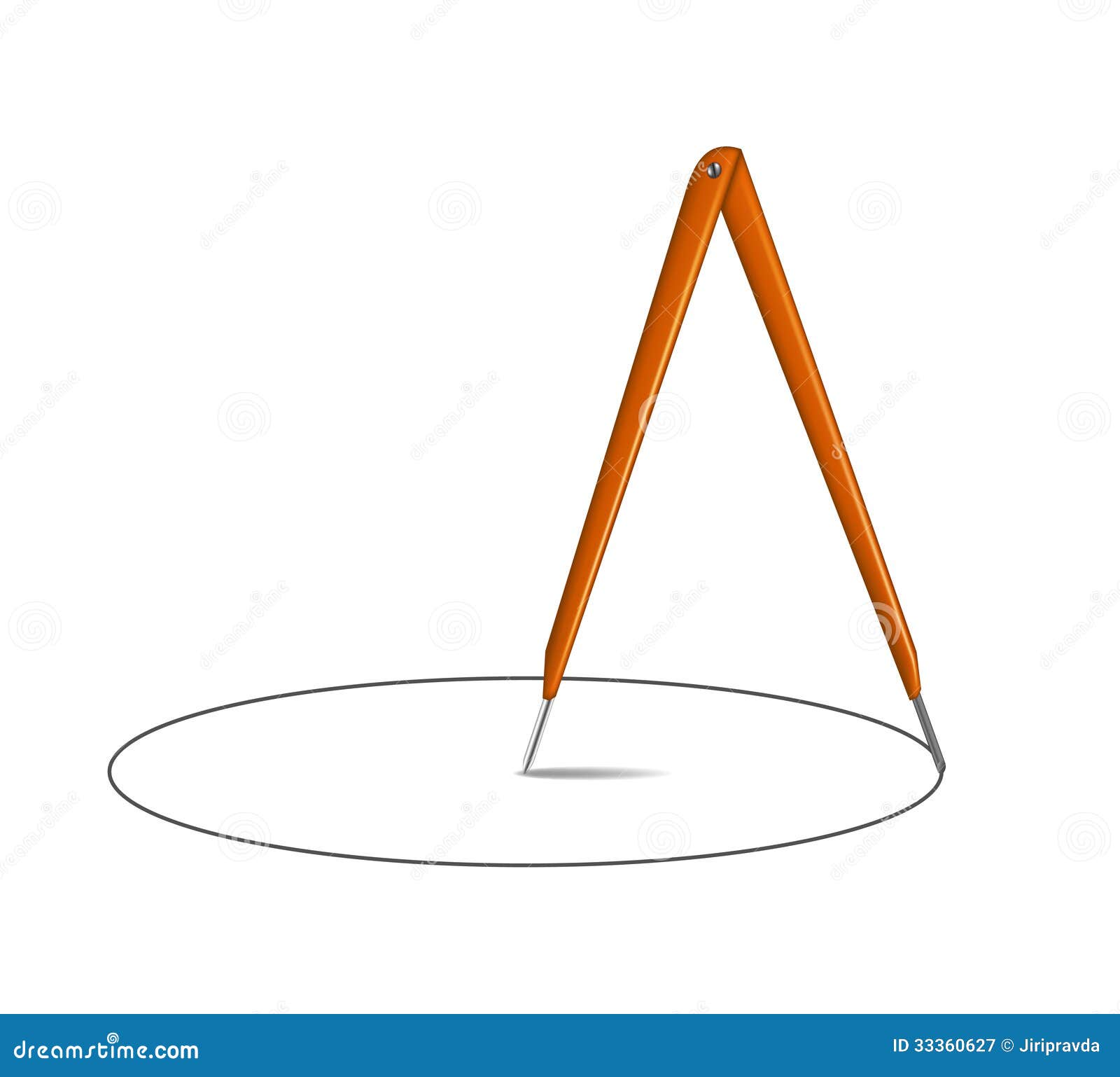 Drawing compass and circle stock vector. Illustration of designer