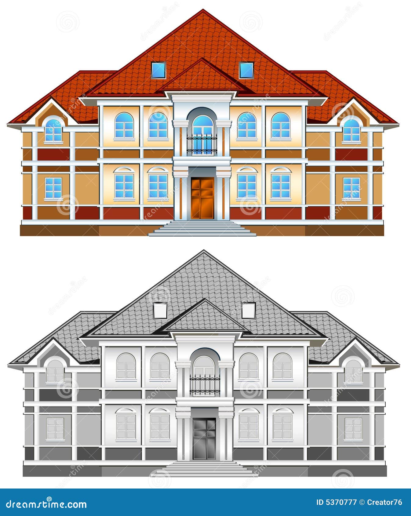 drawing of country residence