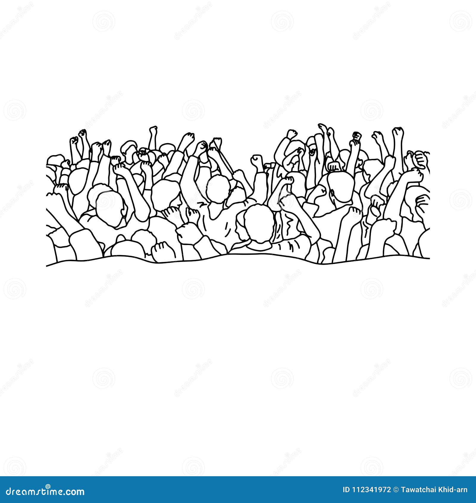 Crowd People Hand Drawing On White Stock Vector (Royalty Free) 756760294 |  Shutterstock