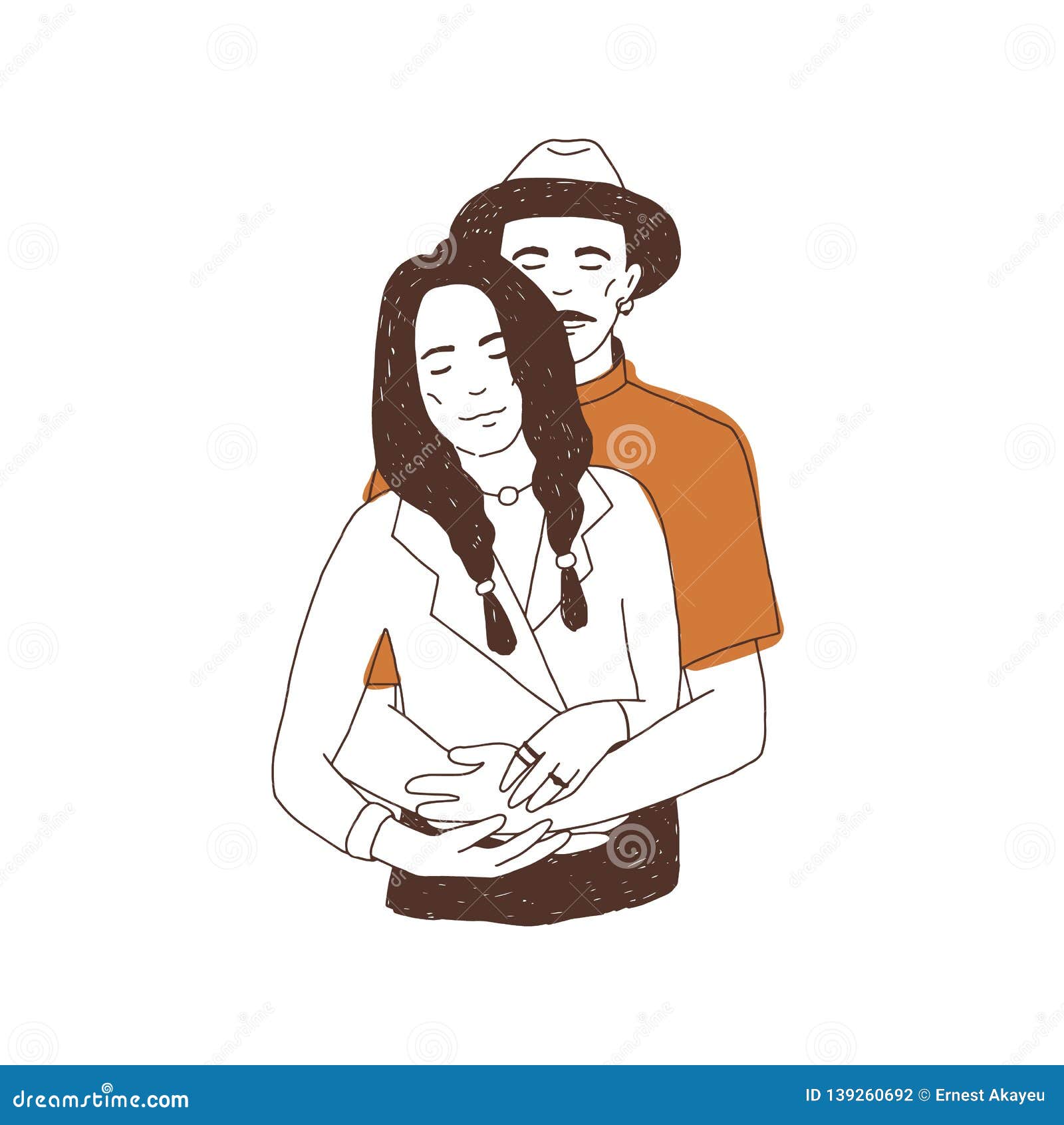 Valentine Couple Drawing by Pencil - How to draw Romantic Couple