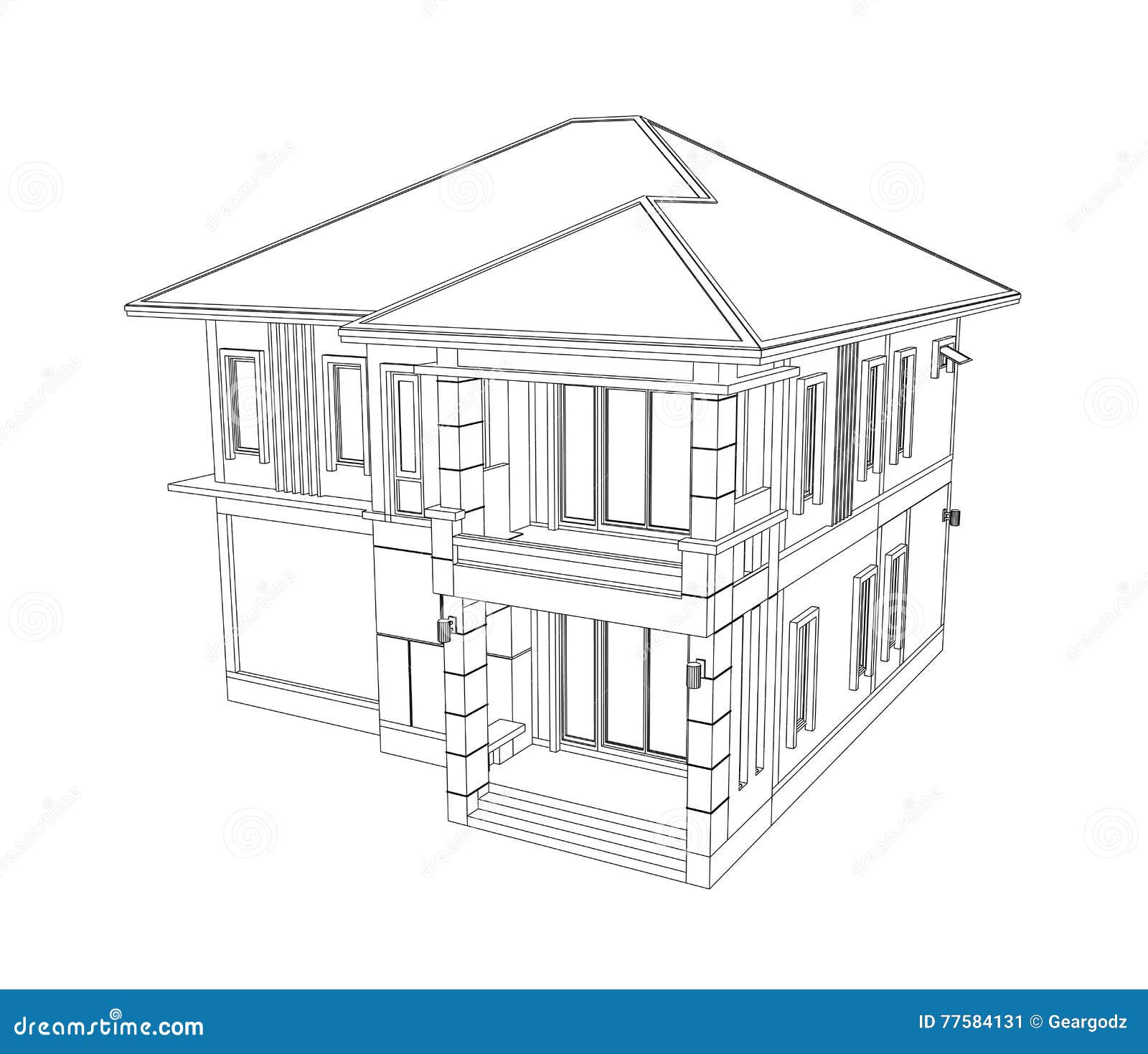 3D Home Drawing Design Stock Photo Picture And Royalty Free Image Image  48100705