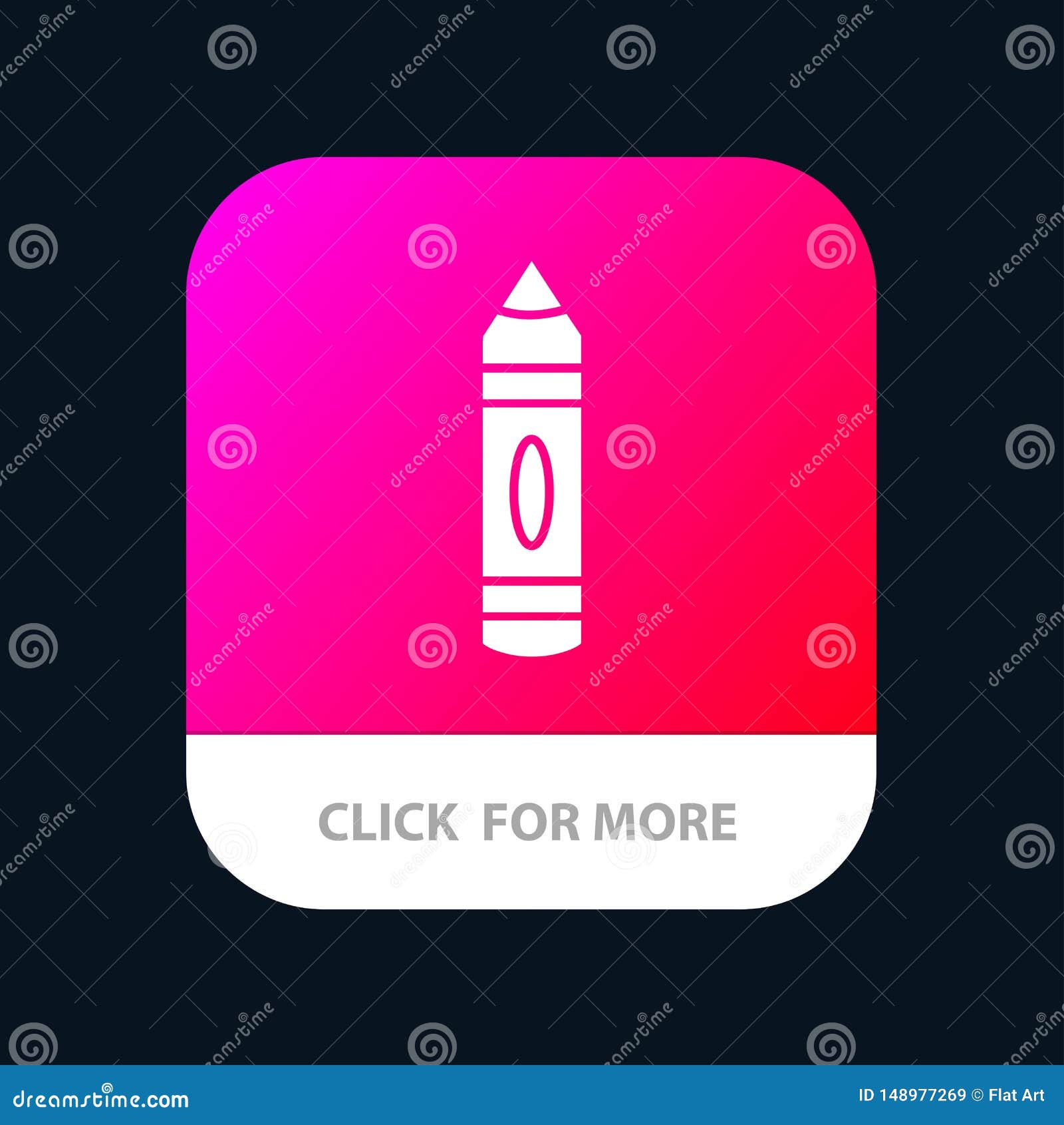 Drawing Education Pencil Sketch Mobile App Button