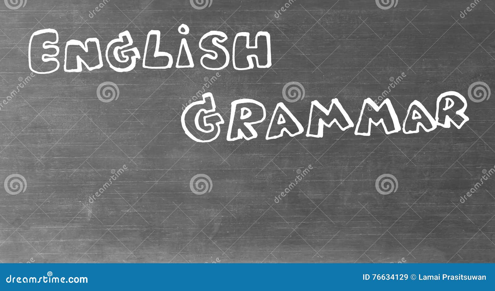 Drawing English Words on Blackboard Stock Image Image of chalk