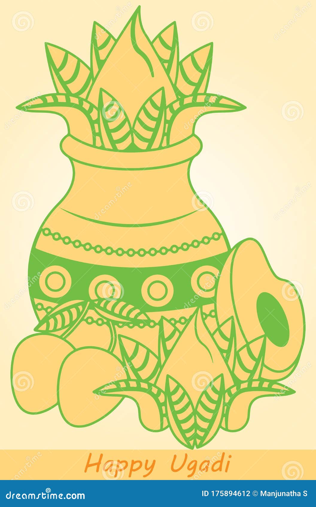 Free Vector | Hand drawn happy ugadi illustration