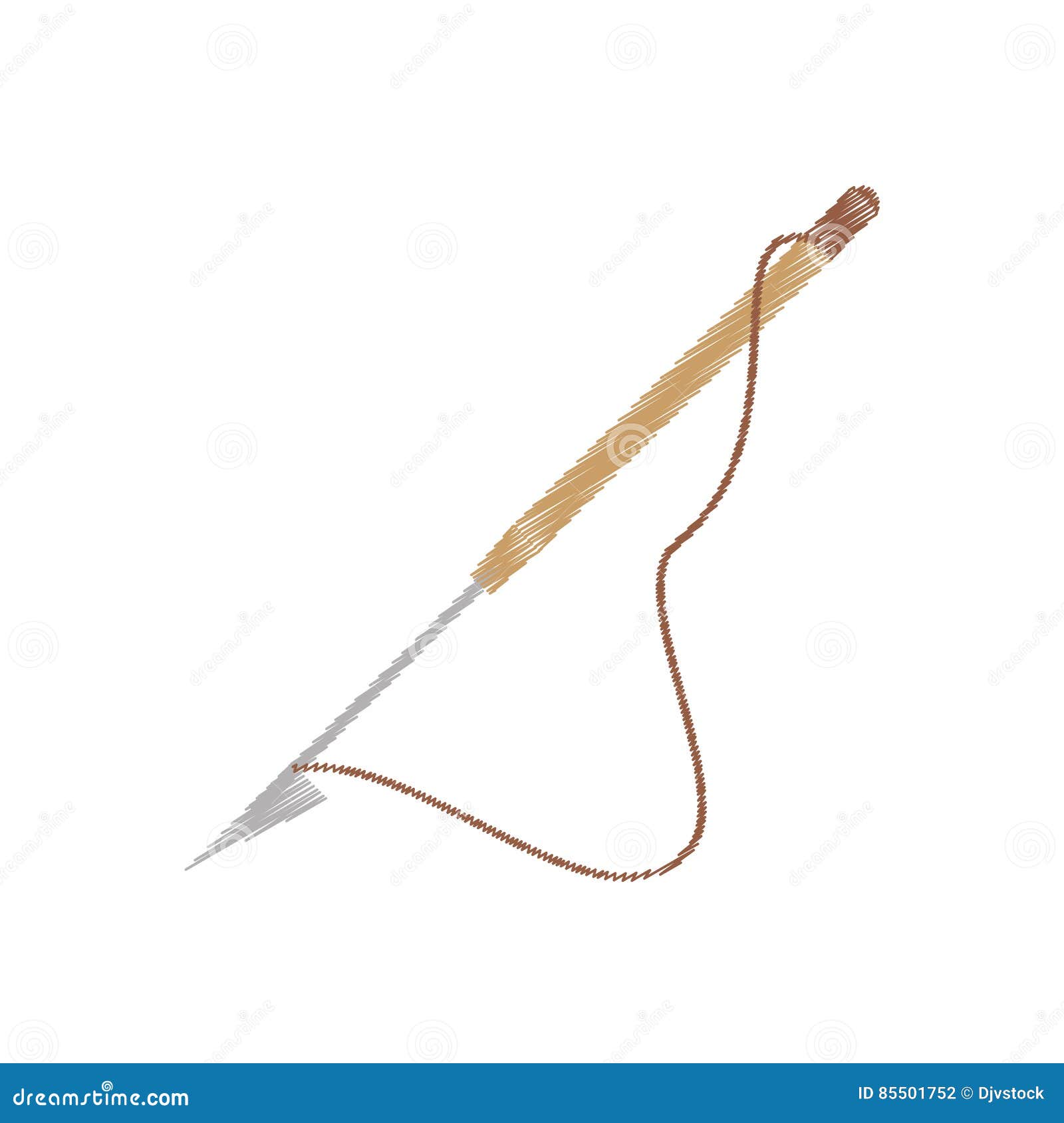 Drawing Harpoon Weapon Fishing Tool Stock Illustration