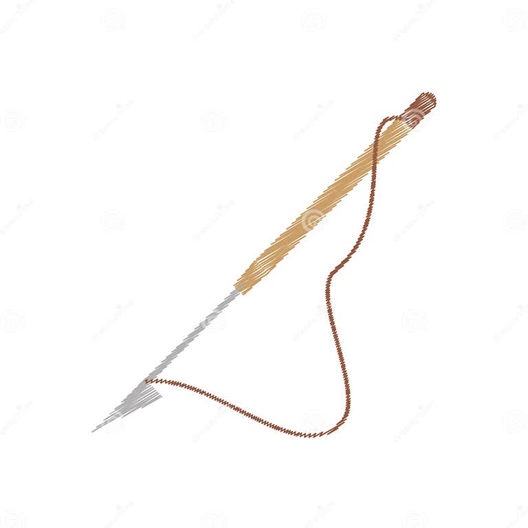 Drawing Harpoon Weapon Fishing Tool Stock Illustration - Illustration