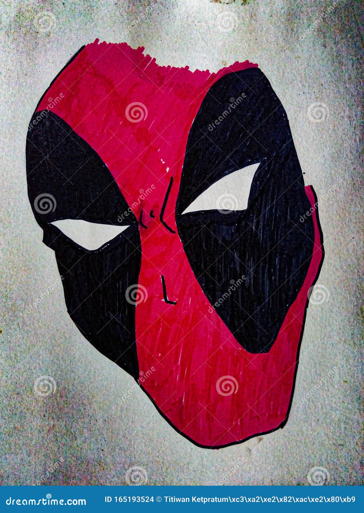 deadpool mask drawing