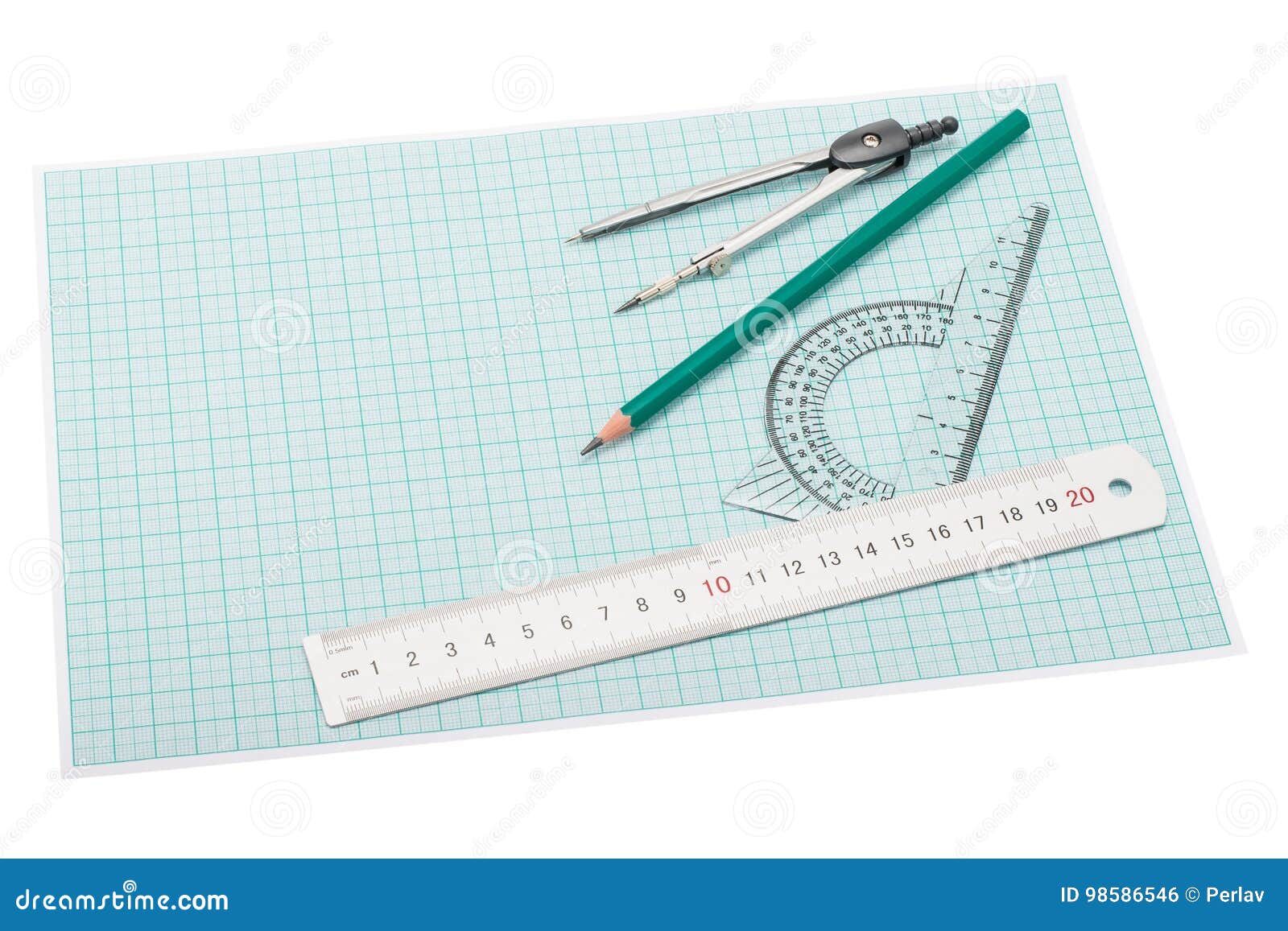 drawing instruments lying on plotting paper stock photo image of