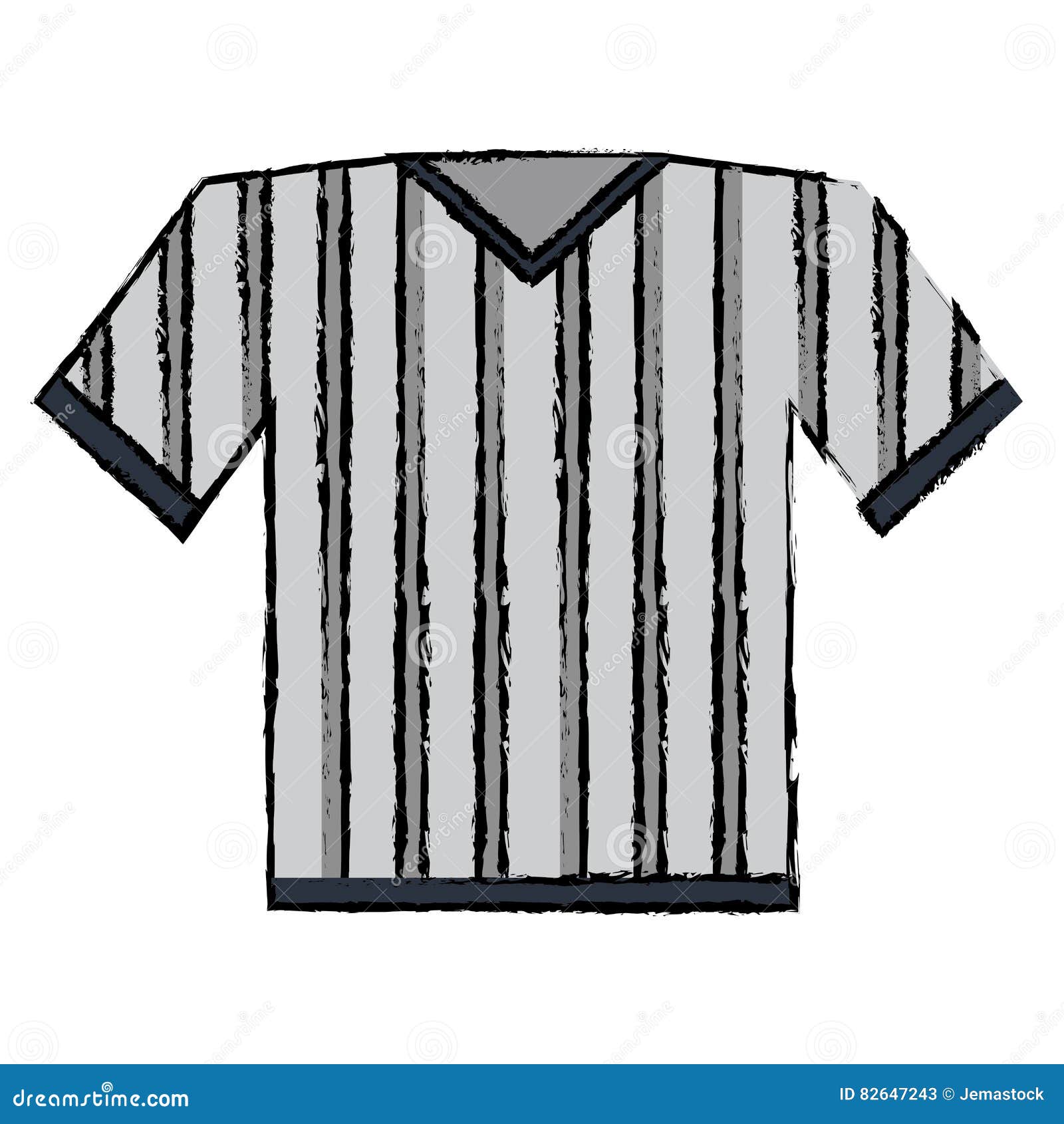 Drawing Jersey Referee American Football Stock Vector - Illustration of ...