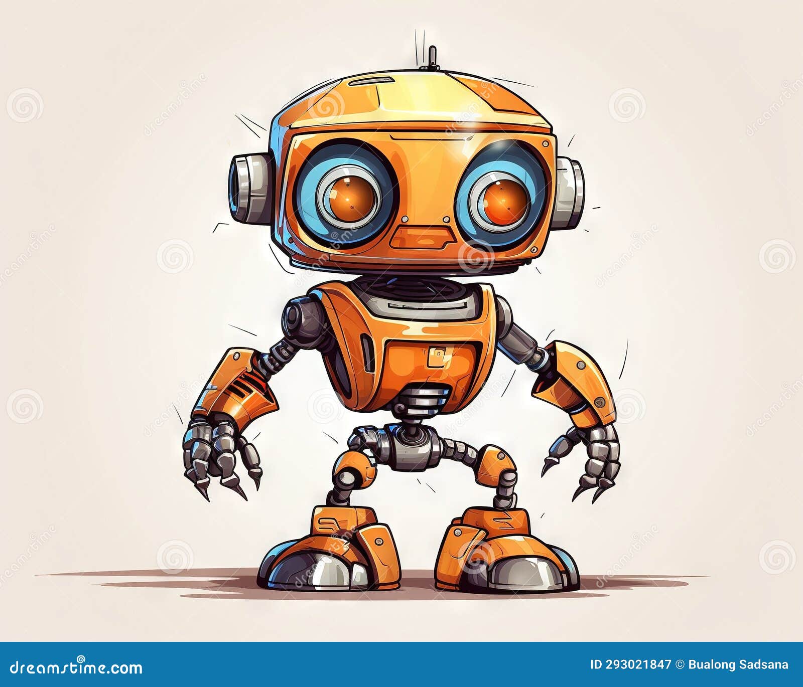 the drawing is a little funny kind robot.