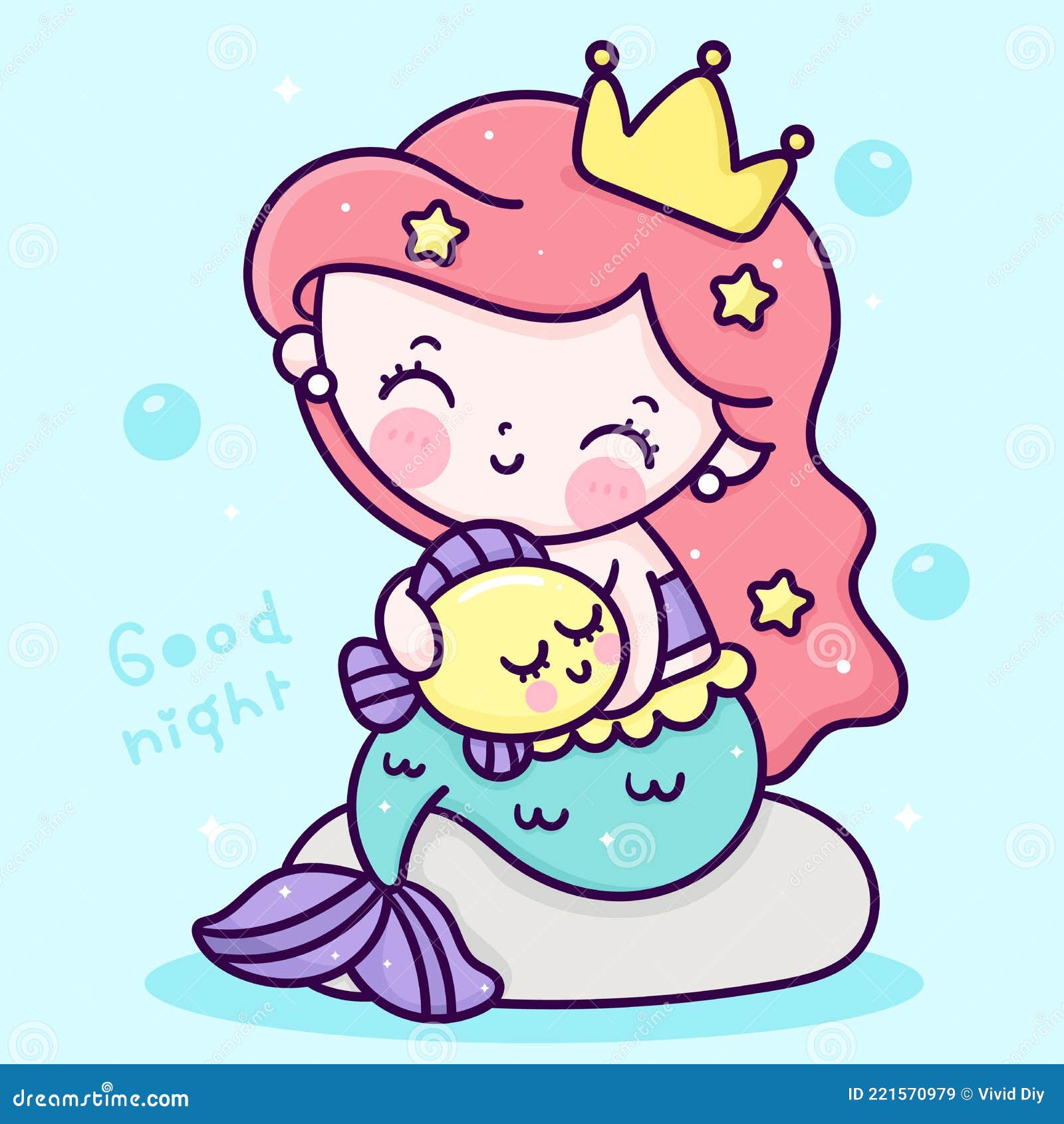 Drawing Mermaid Cartoon Little Princess Fairy Hug Kawaii Fish Animal for Sweet Dream Good Night Stock Vector - Illustration of girly, child: 221570979 Drawing Mermaid Cartoon Little Princess Fairy Hug Kawaii Fish Animal for Sweet Dream Good Night Stock Vector - Illustration of girly, child: 221570979