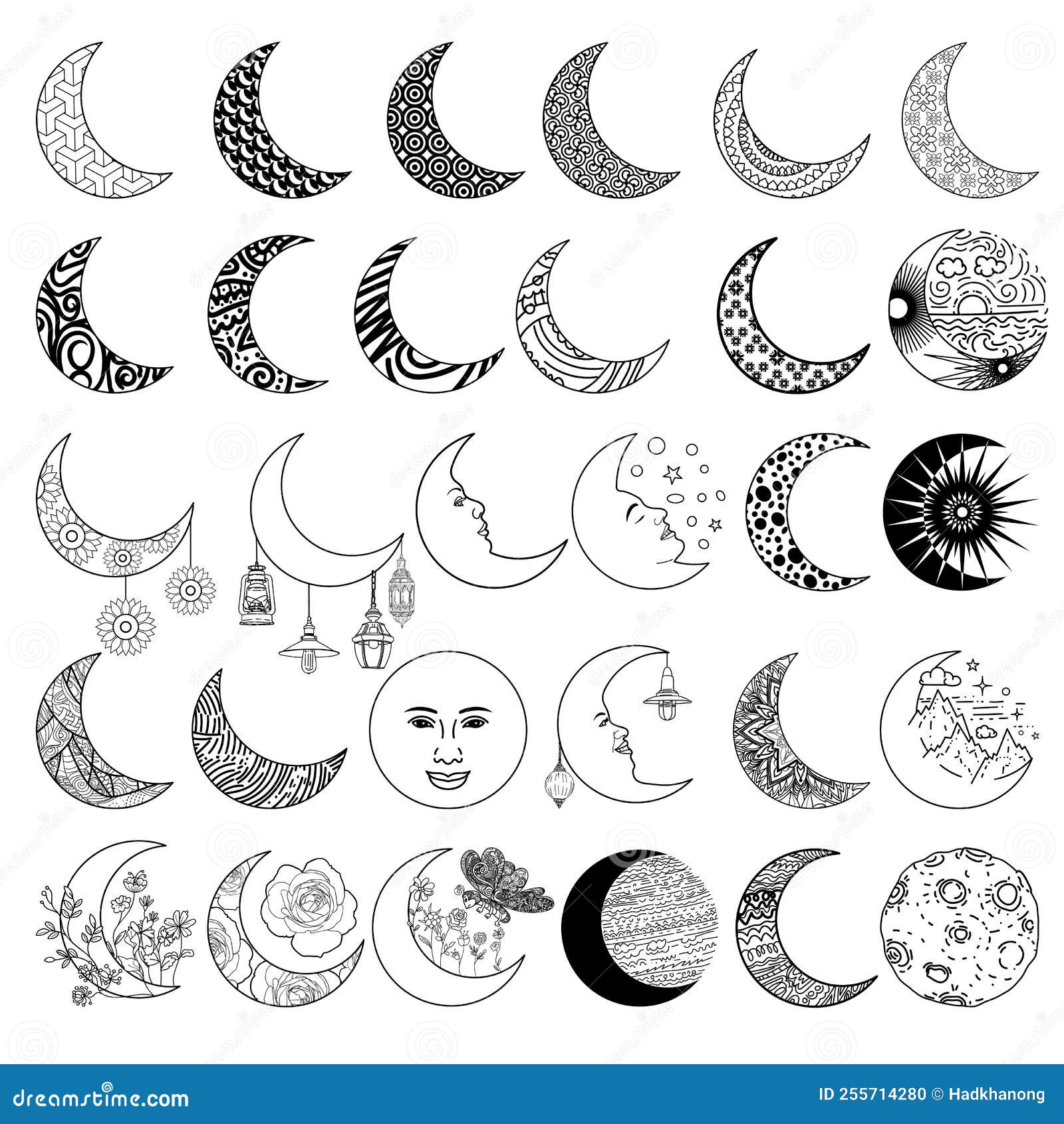 100,000 Moon phase Vector Images