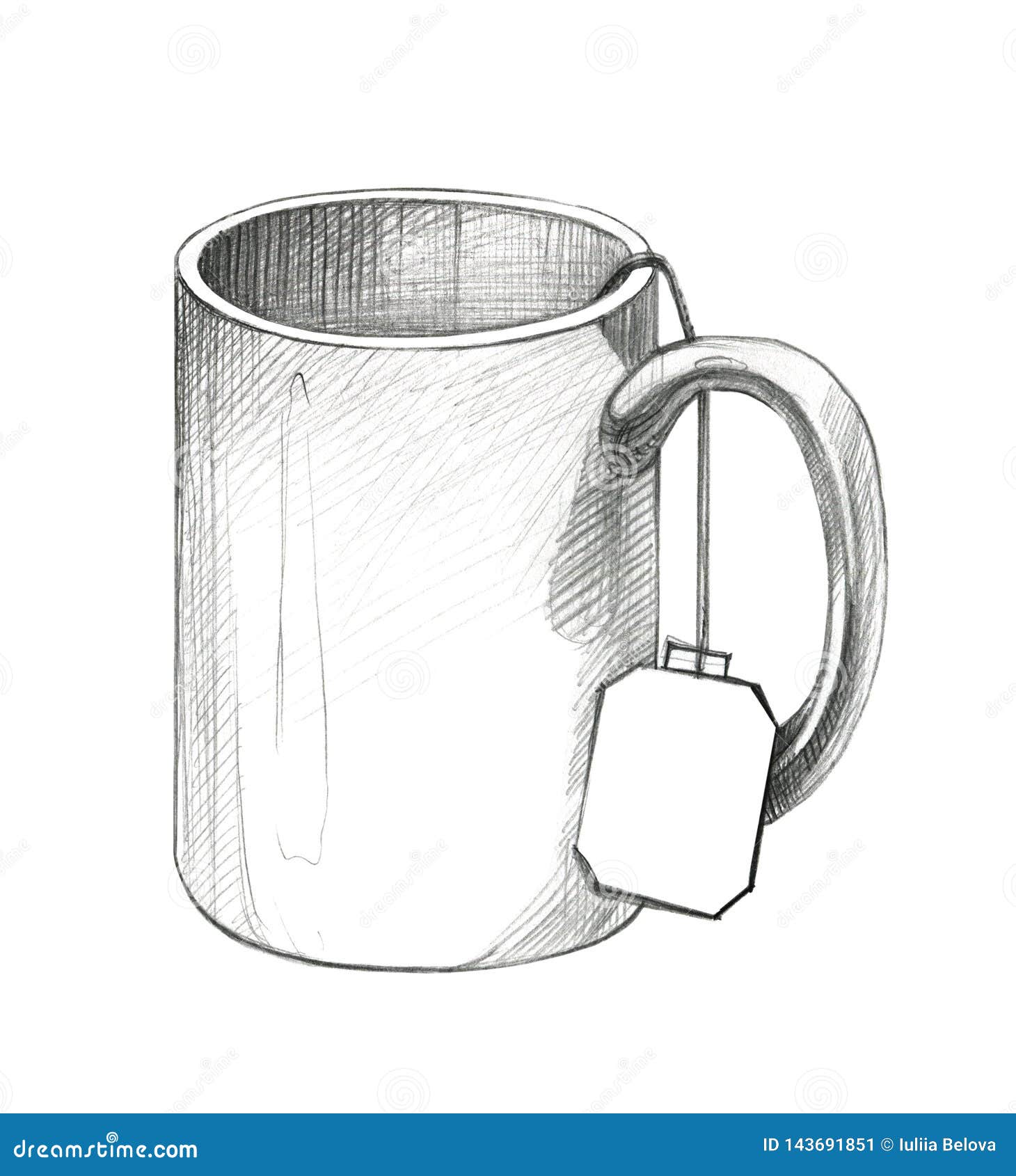 Sketch of cup Royalty Free Vector Image - VectorStock