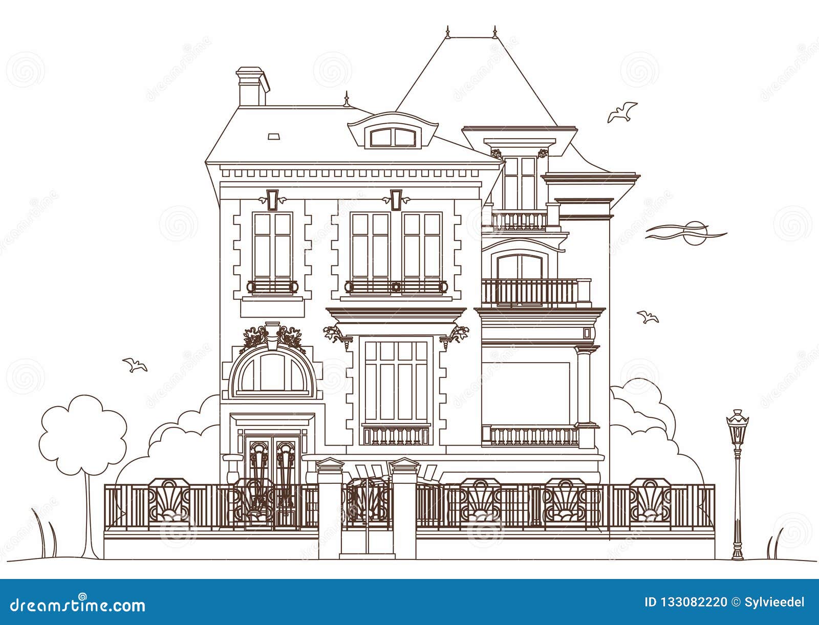 Drawing Of Beautiful House