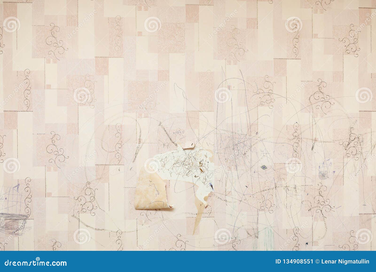 Drawing with Pencil on the Wallpaper Stock Image Image of canvas