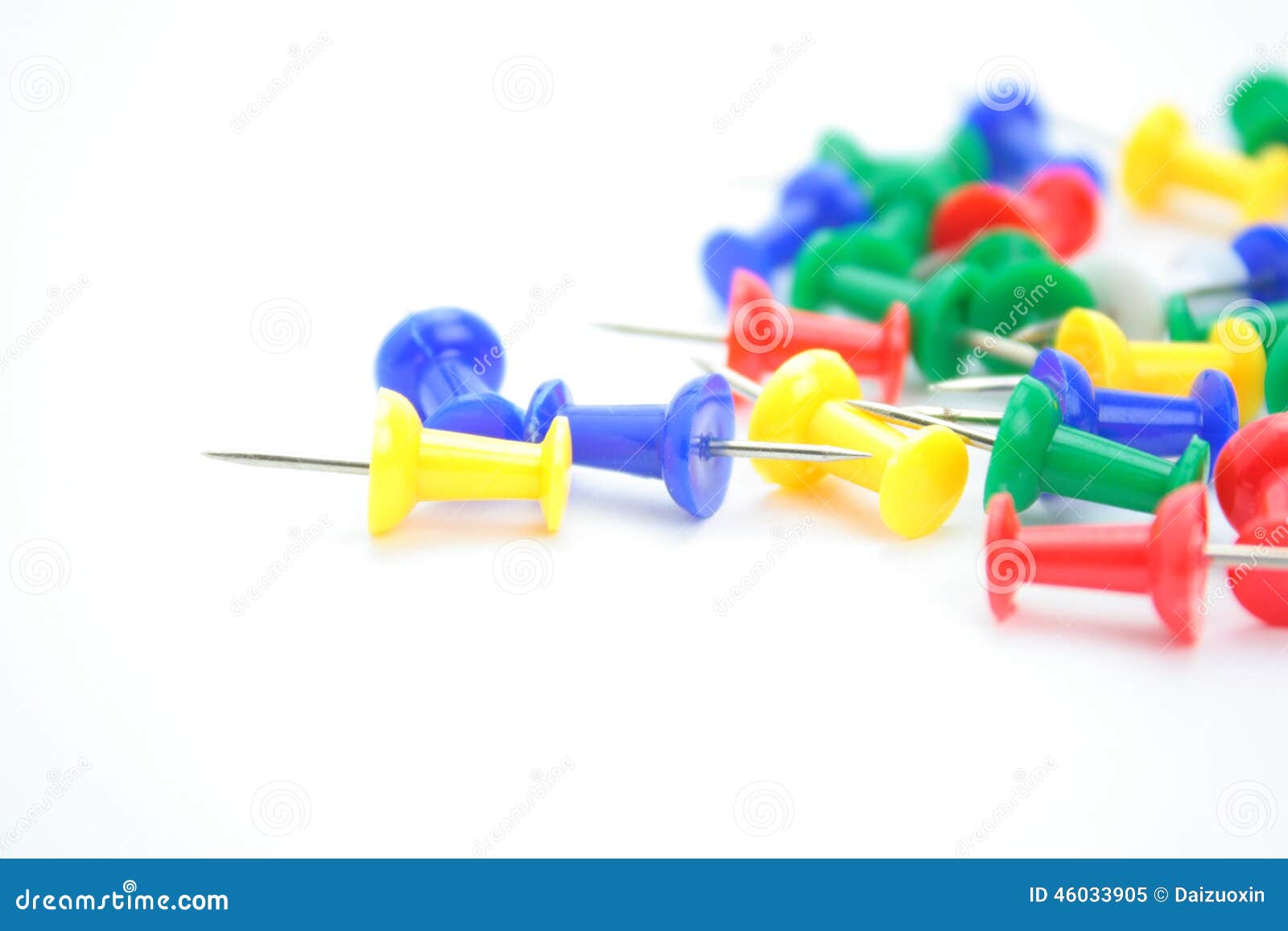 Drawing pins stock image. Image of supply, abundance 46033905