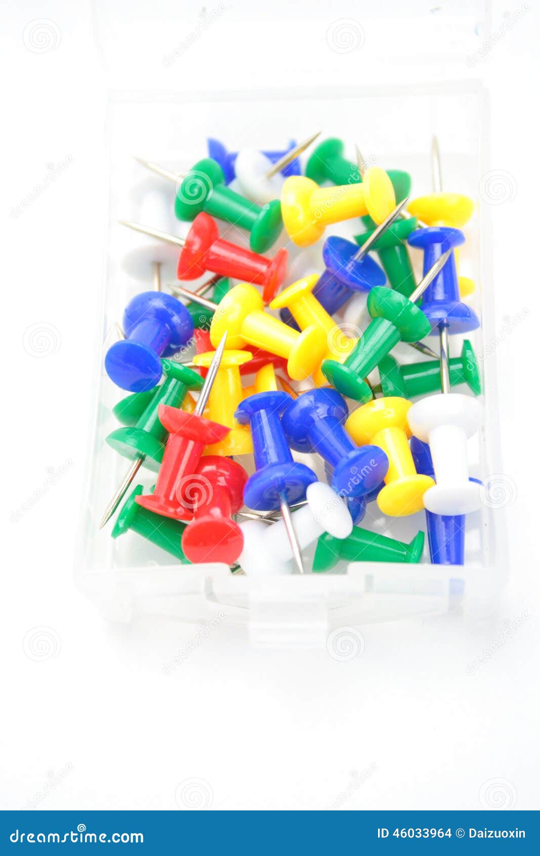 Drawing pins stock photo. Image of transparent, thumbtack 46033964