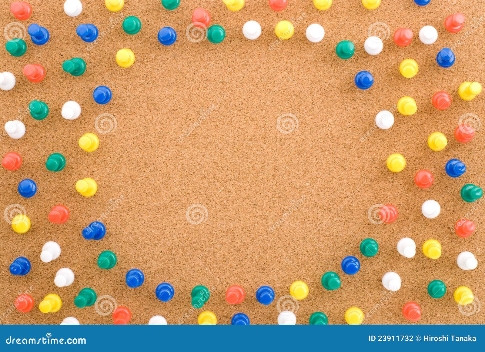 Drawing pins frame stock photo. Image of green, color 23911732