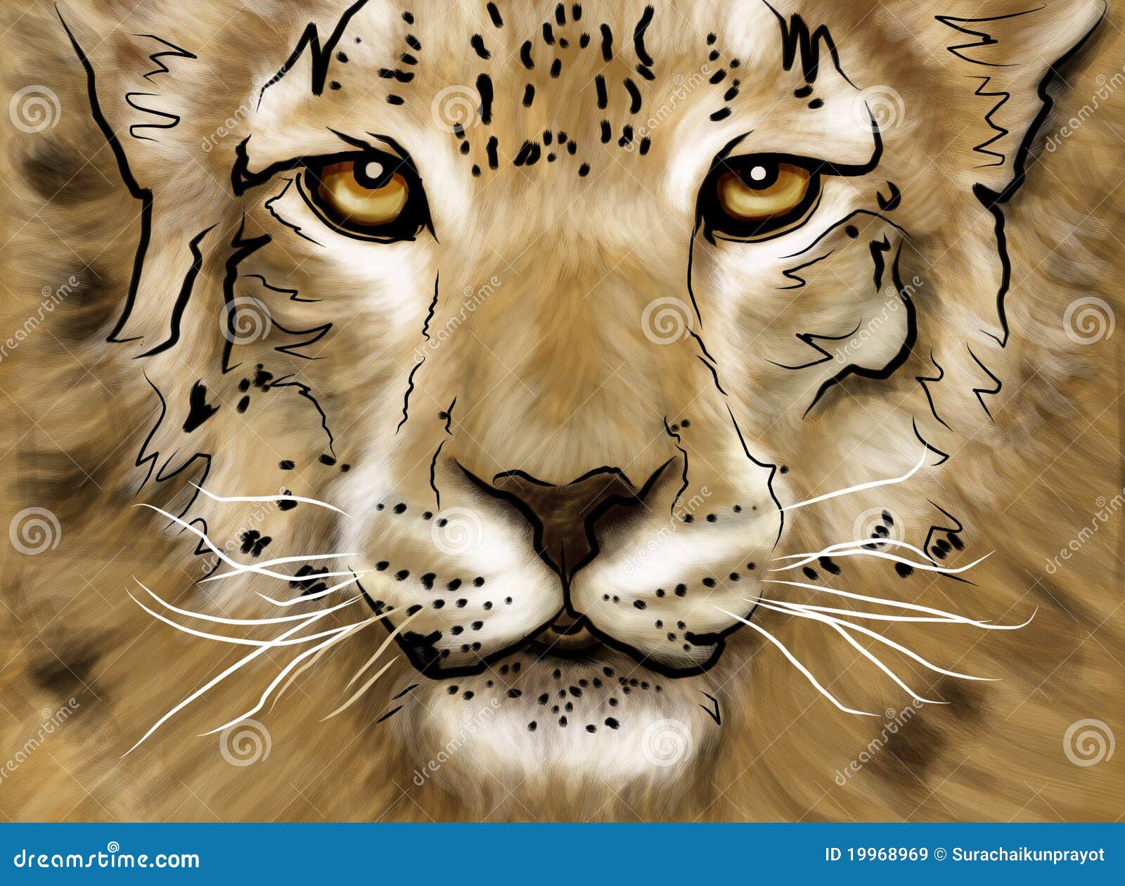 Drawing Puma Royalty Free Stock Images - Image: 19968969