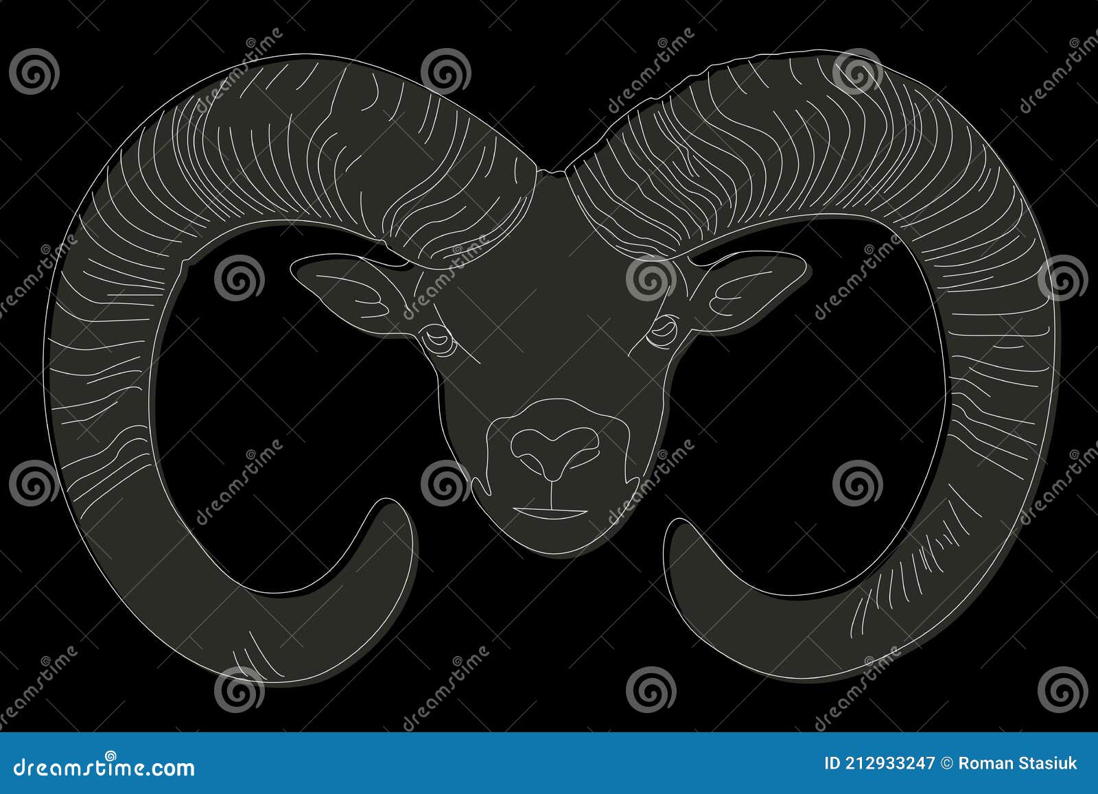 Drawing of a Ram. Ram Head Full Face. Simple Linear Drawing of a Ram Stock Vector - Illustration of animal, line: 212933247 Drawing of a Ram. Ram Head Full Face. Simple Linear Drawing of a Ram Stock Vector - Illustration of animal, line: 212933247