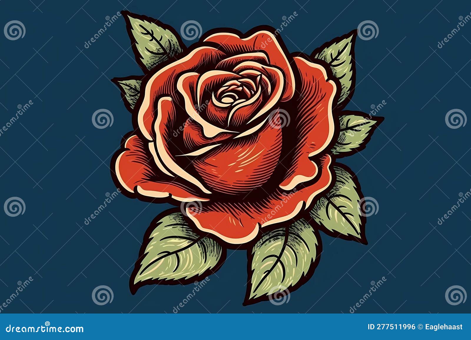 Vector Icon Of Gorgeous Bright Red Rose Bud Of Garden Flower Tattoo Artwork  Nature Theme Design For Sticker Tshirt Print Or Postcard Stock Illustration  - Download Image Now - iStock