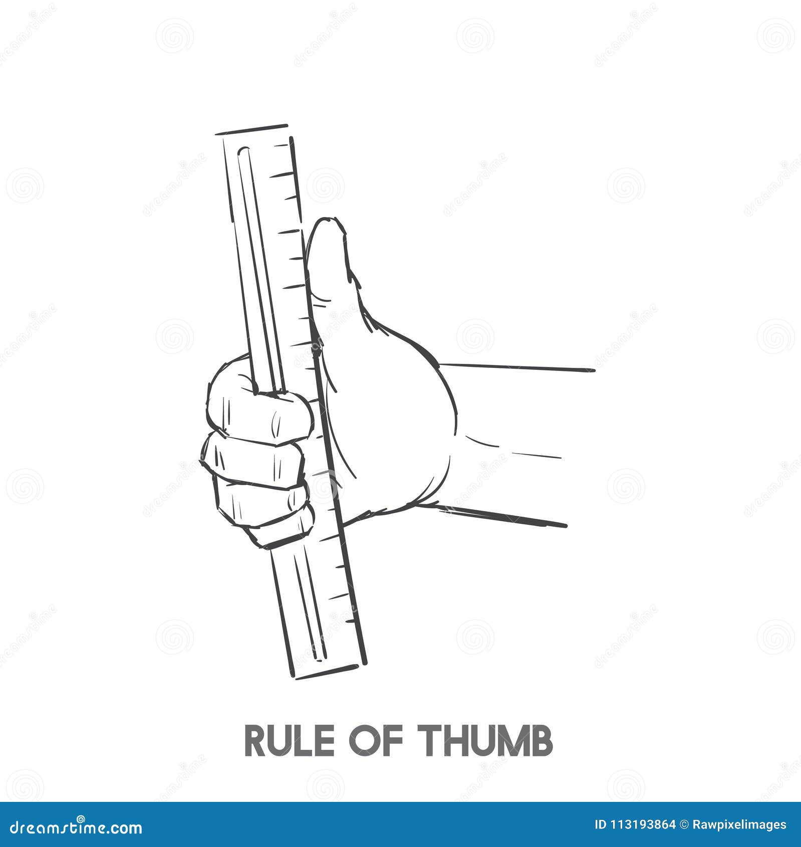 drawing of the rule of thumb