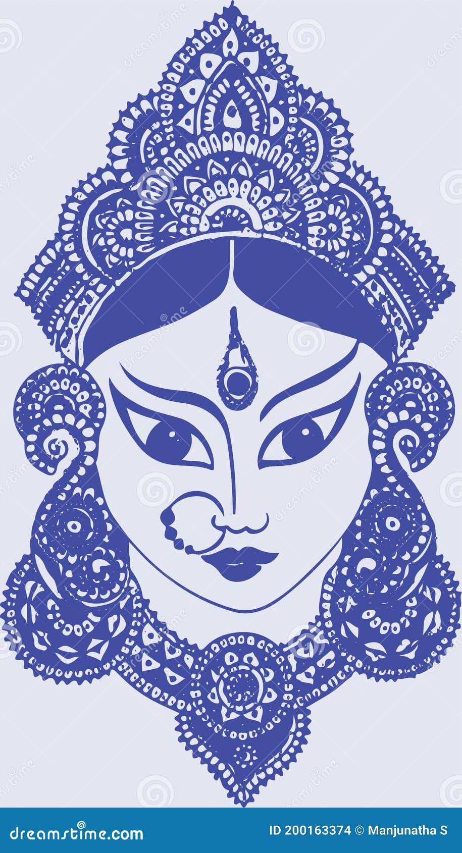 Durga maa simple face sketch..||Durga maa sketch in easy way.... - YouTube