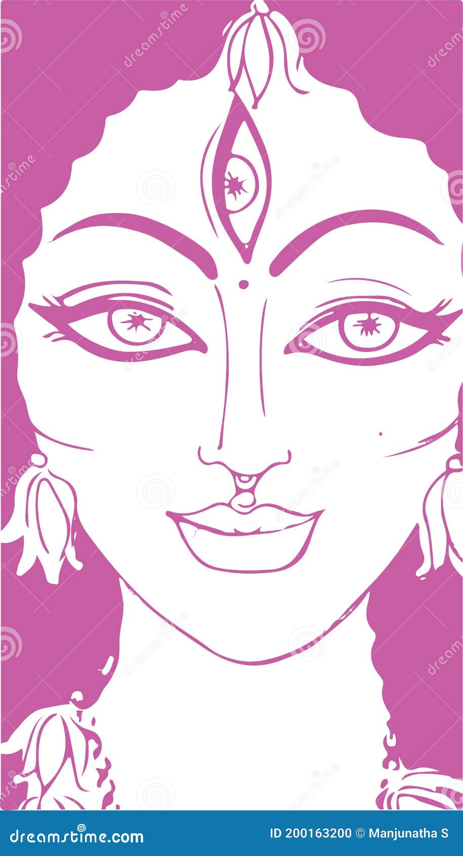 God Durga Maa Sketch Drawing by Vishal Singh | Saatchi Art